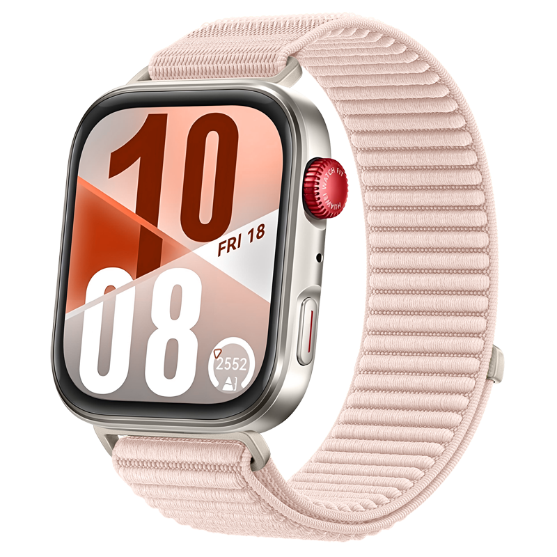 Huawei Watch Fit 4 Nylon Wave Strap (Light Pink)