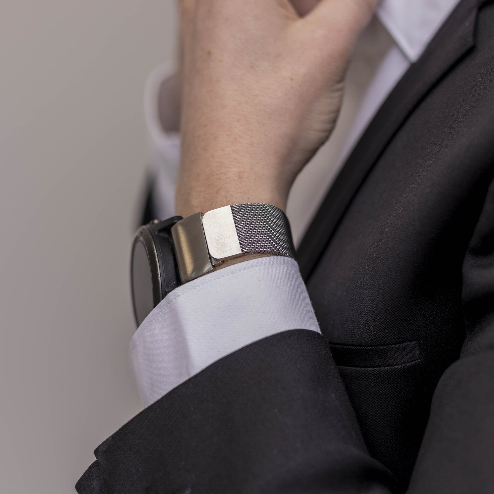 Correa milanesa Garmin Approach S62 (plateado)