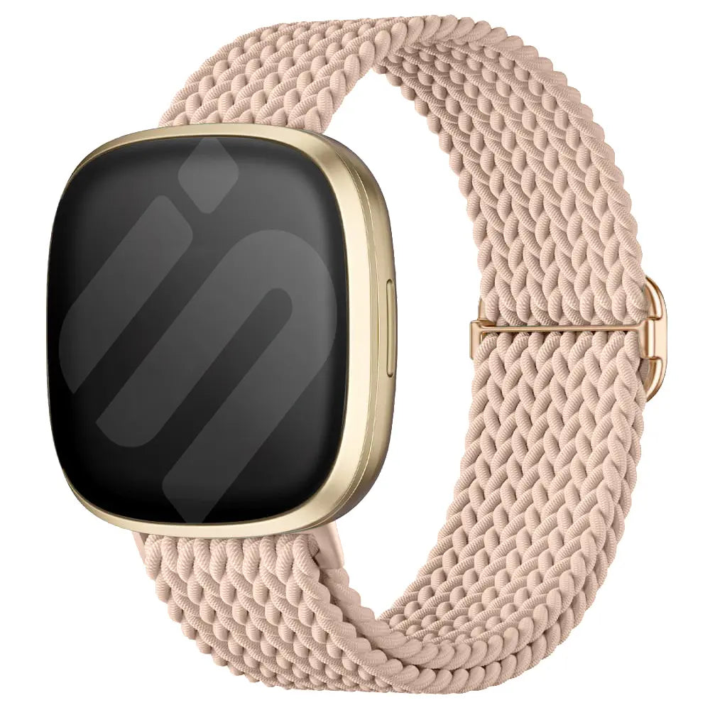 Fitbit Versa 4 Adjustable Woven Strap (Pink)