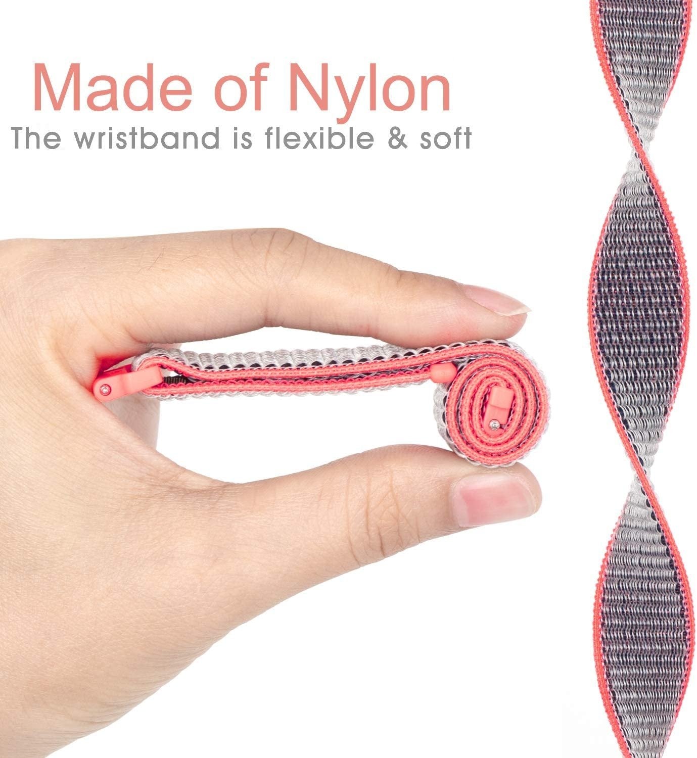 Correa nylon Garmin Forerunner 265s (polvo brillante)