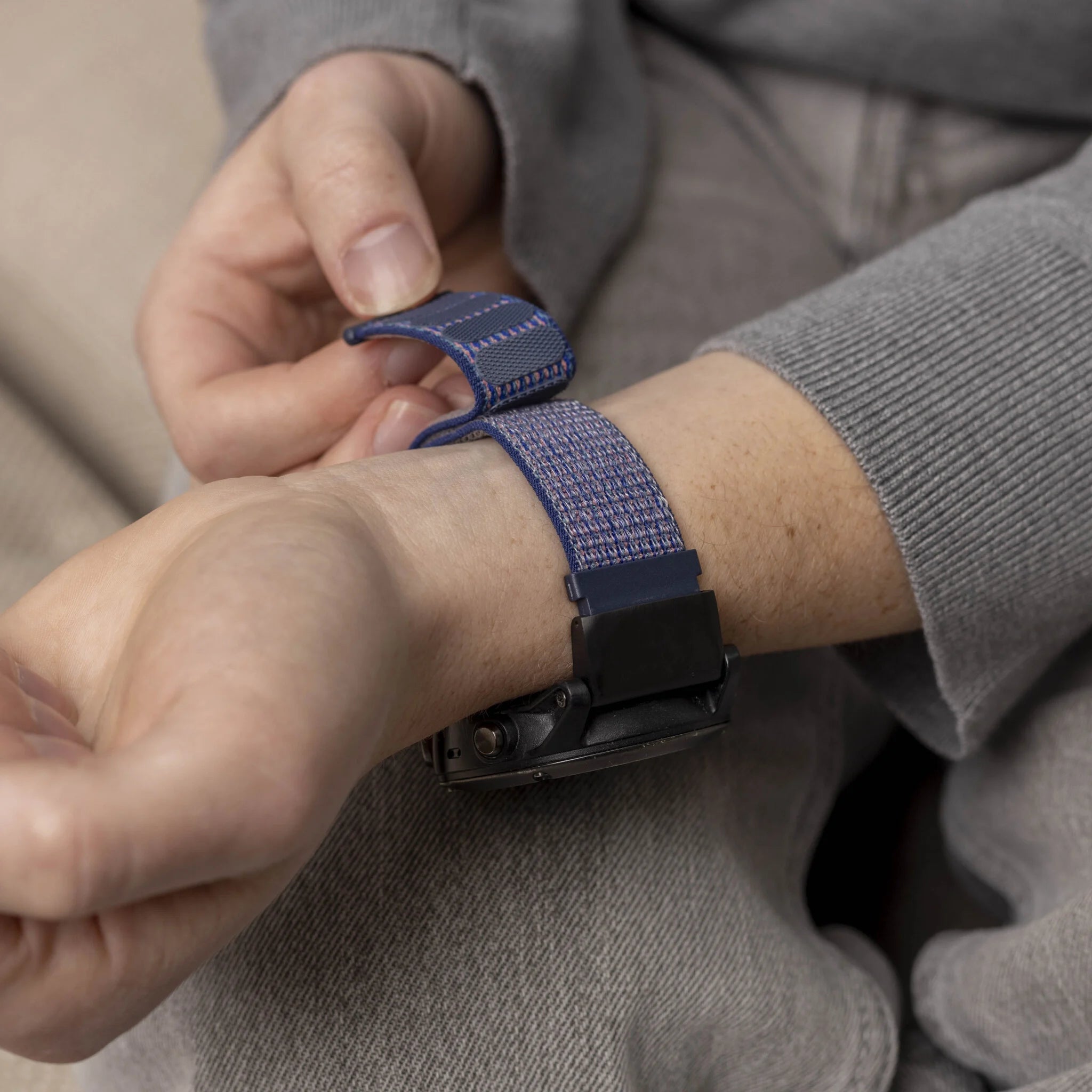 Garmin Fenix 5/6 correa de nylon (azul)