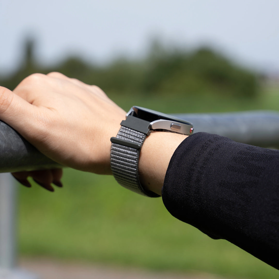 Withings ScanWatch Nova Nylon Strap (Green/Grey)