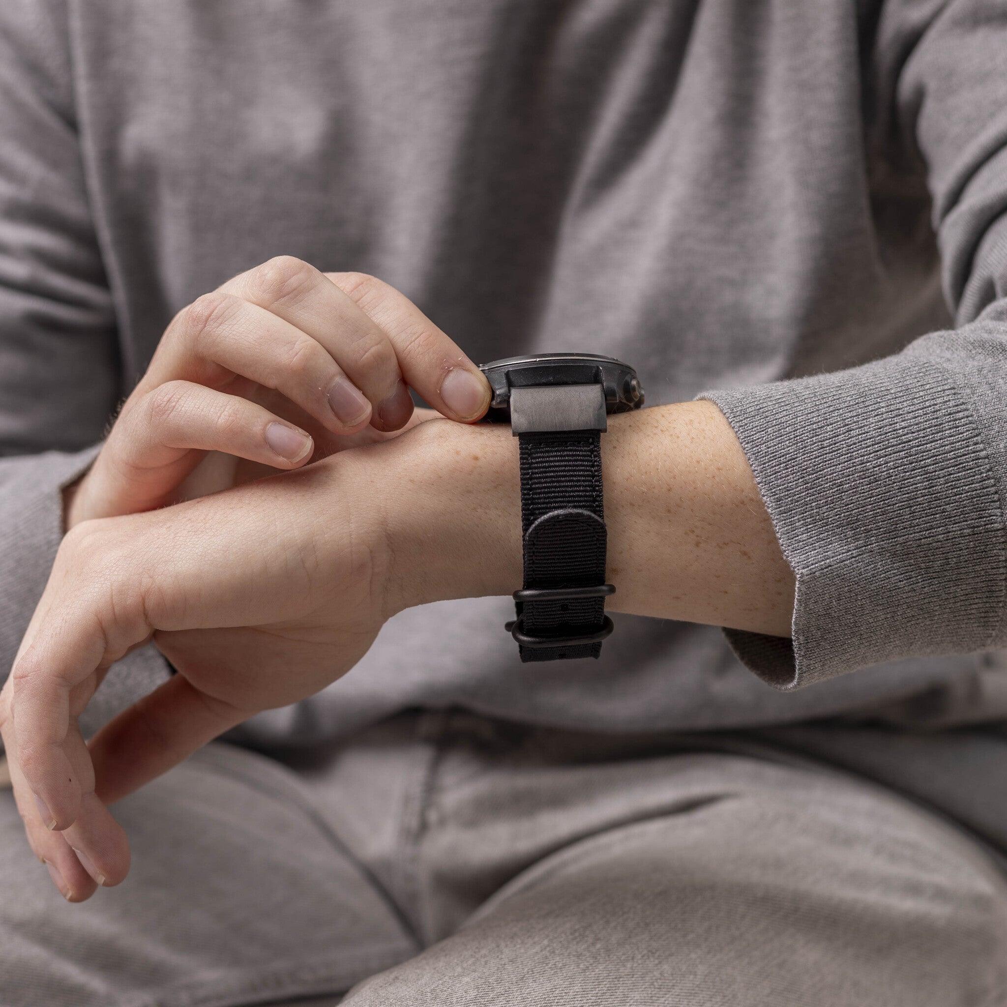 Garmin Quatix 8 - 51mm Nylon Strap with Buckle (Black)