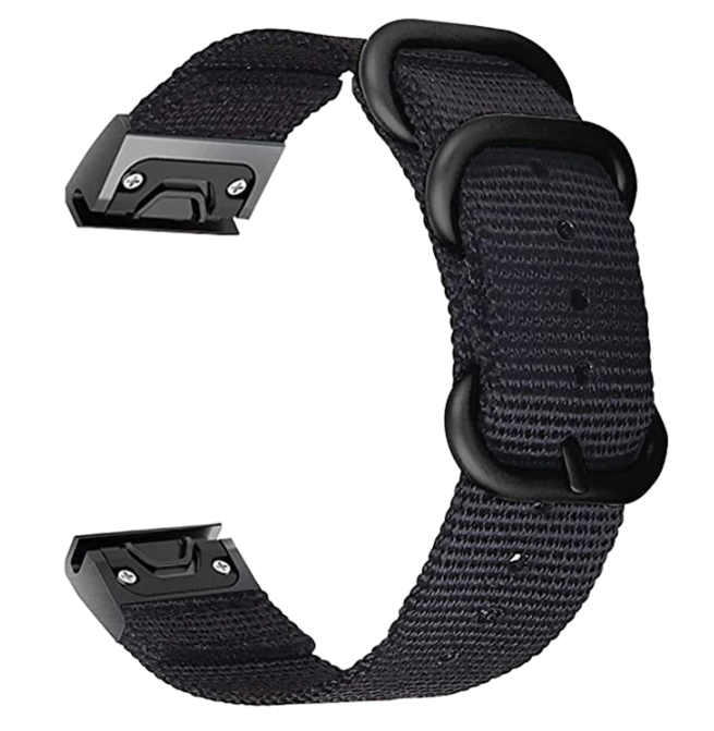 Garmin Quatix 8 - 51mm Nylon Strap with Buckle (Black)