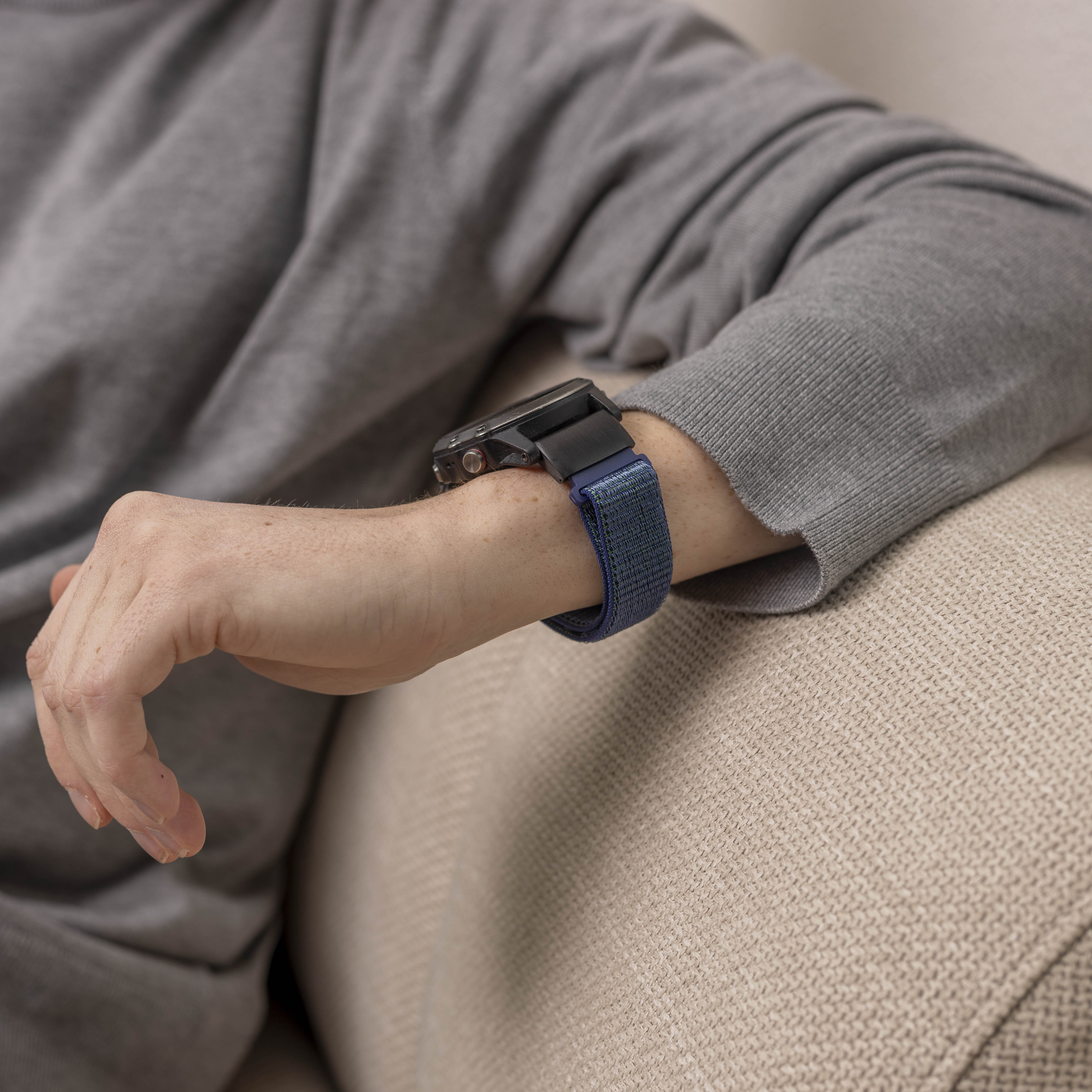 Correa nylon con hebilla Garmin Instinct 3 - 50mm (azul)