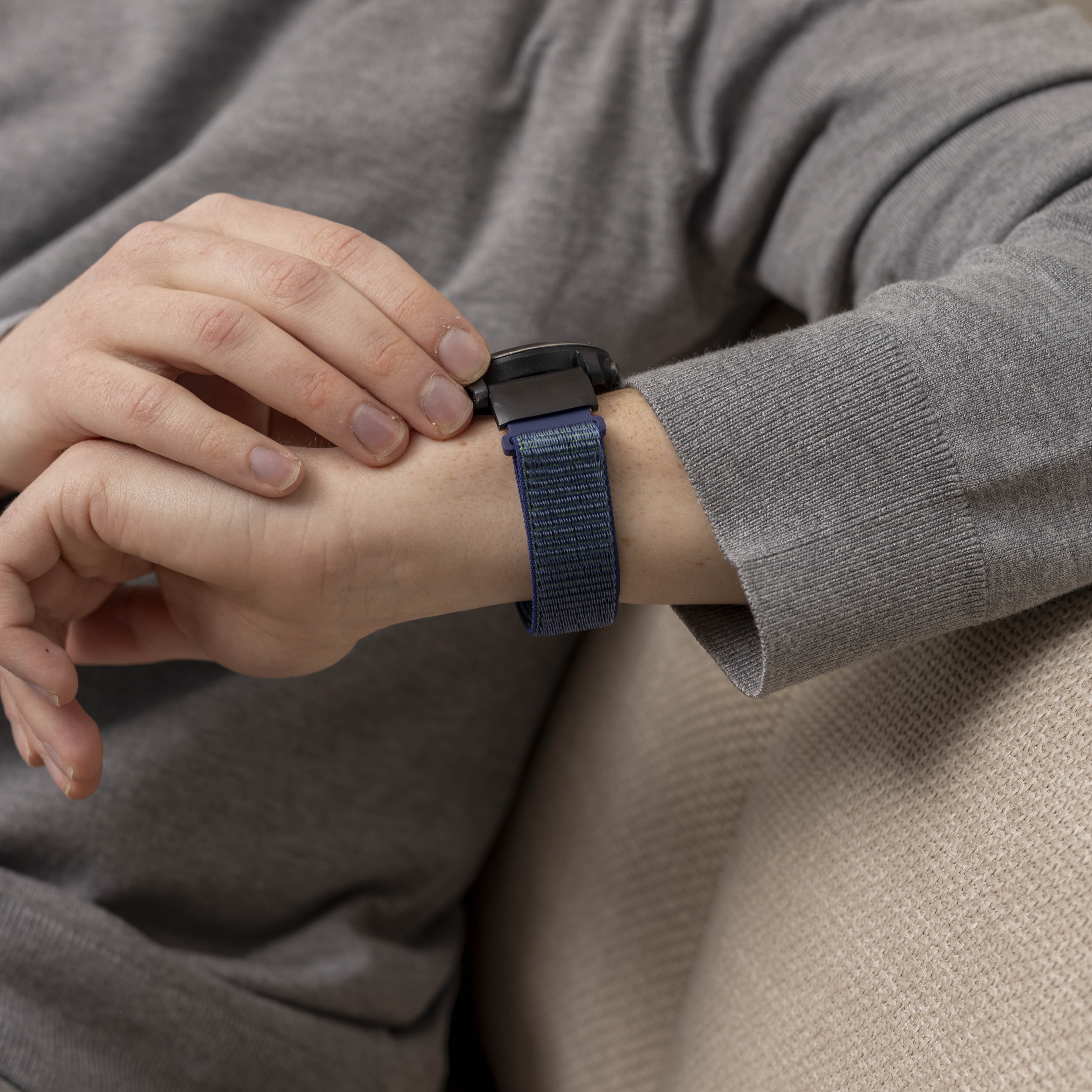 Correa nylon con hebilla Garmin Instinct 3 - 50mm (azul)