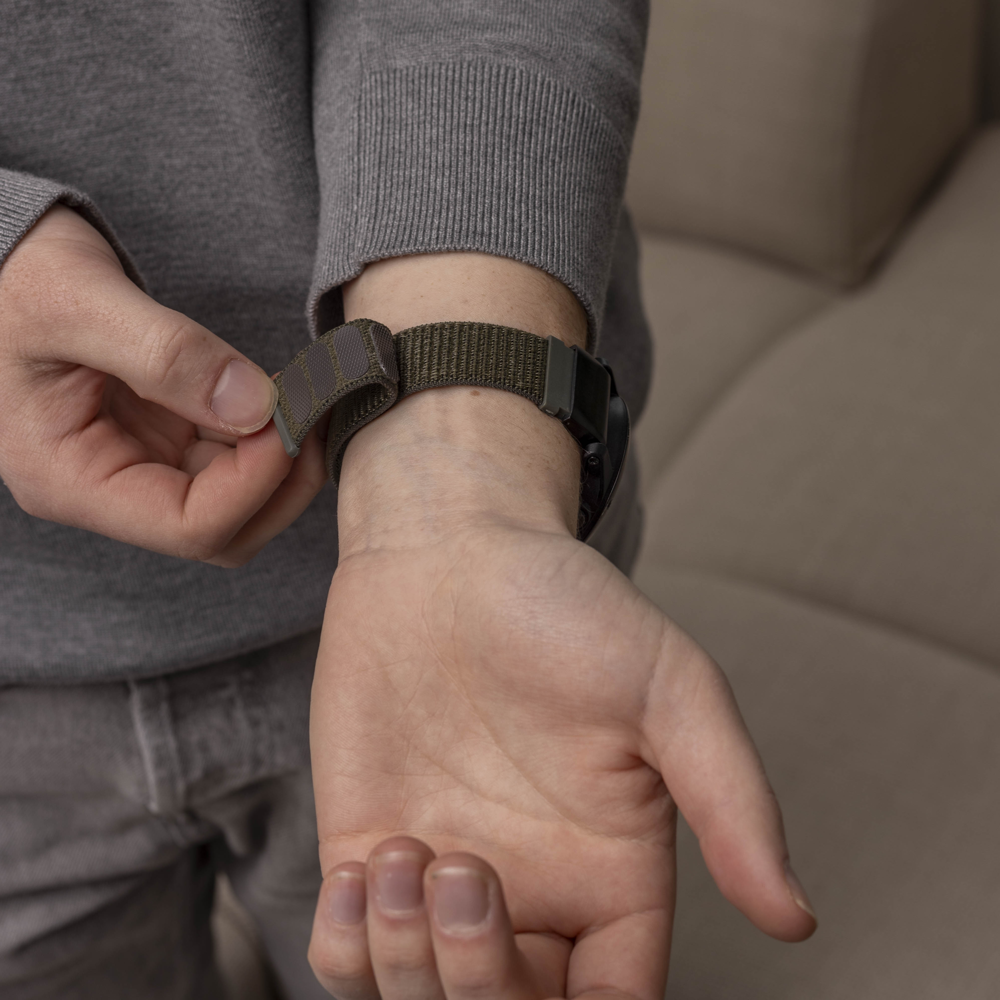 Correa nylon Garmin Fenix 8 - 51mm (verde militar)