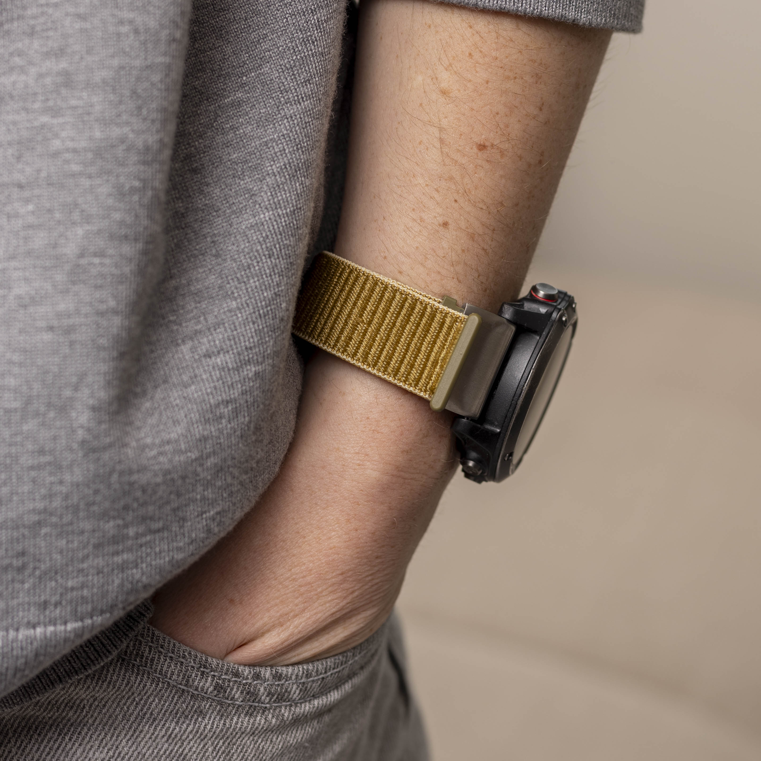 Correa nylon Garmin Fenix 7x (verde oliva)