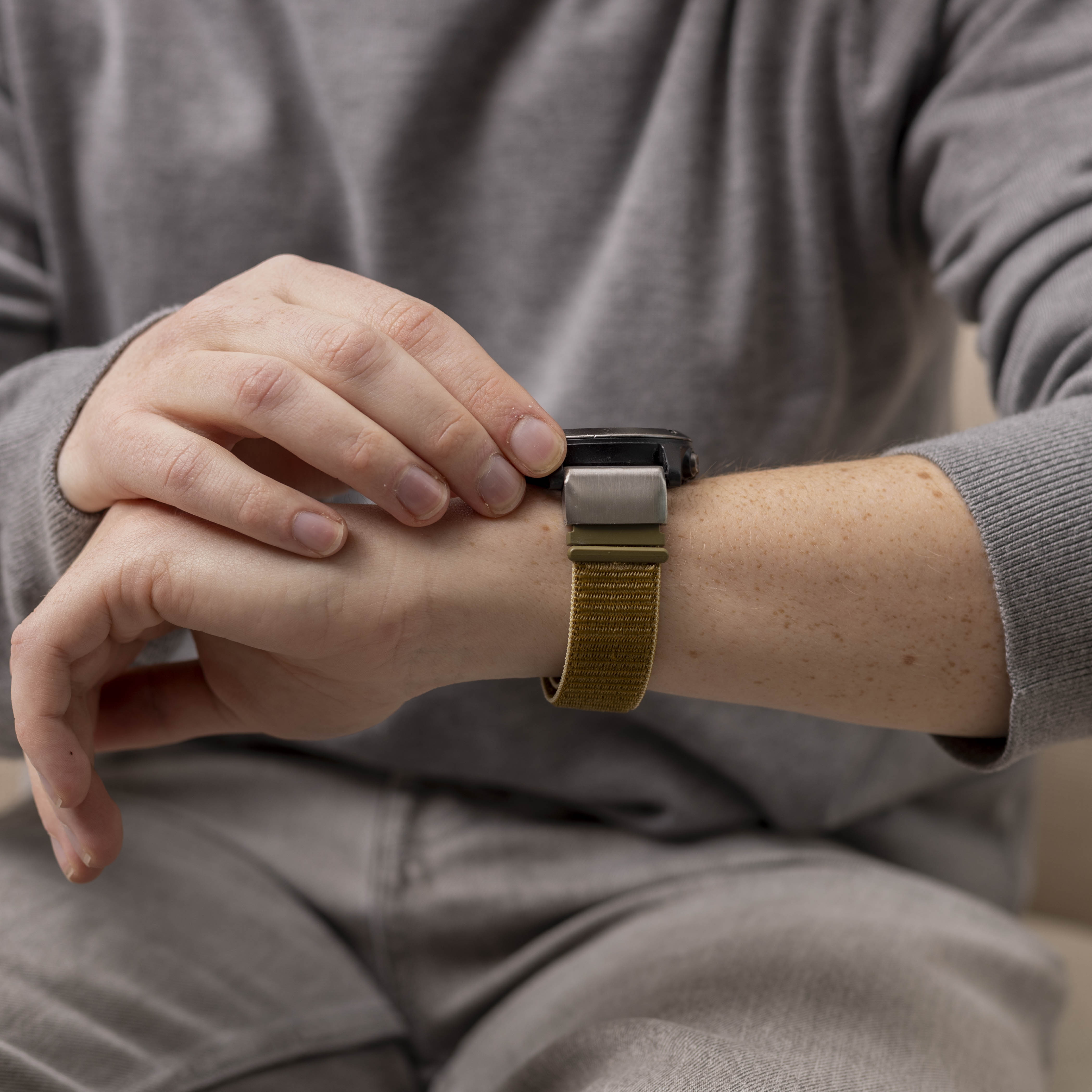 Correa nylon Garmin Fenix 7x (verde oliva)