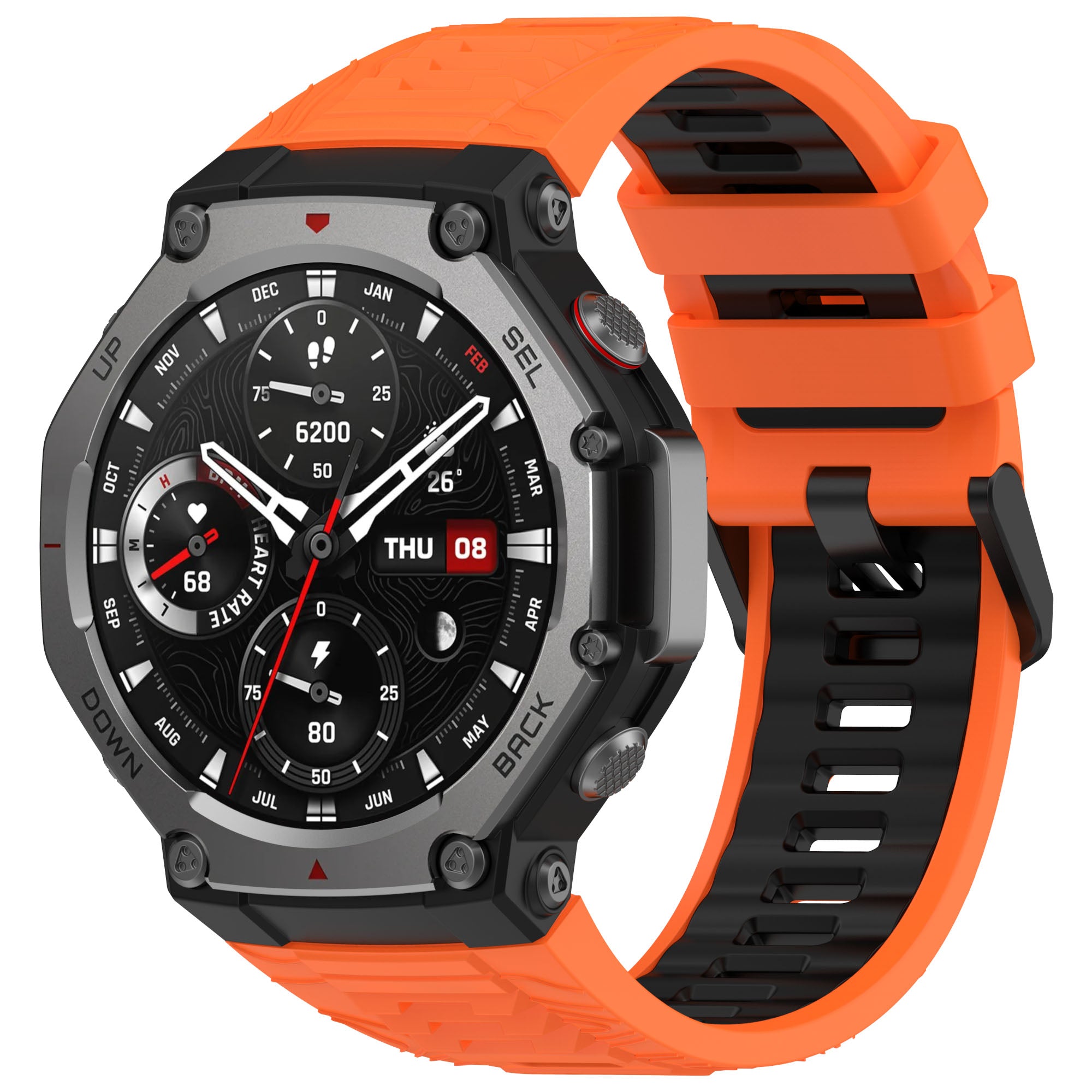 amazfit t rex 3 sport strap orange black
