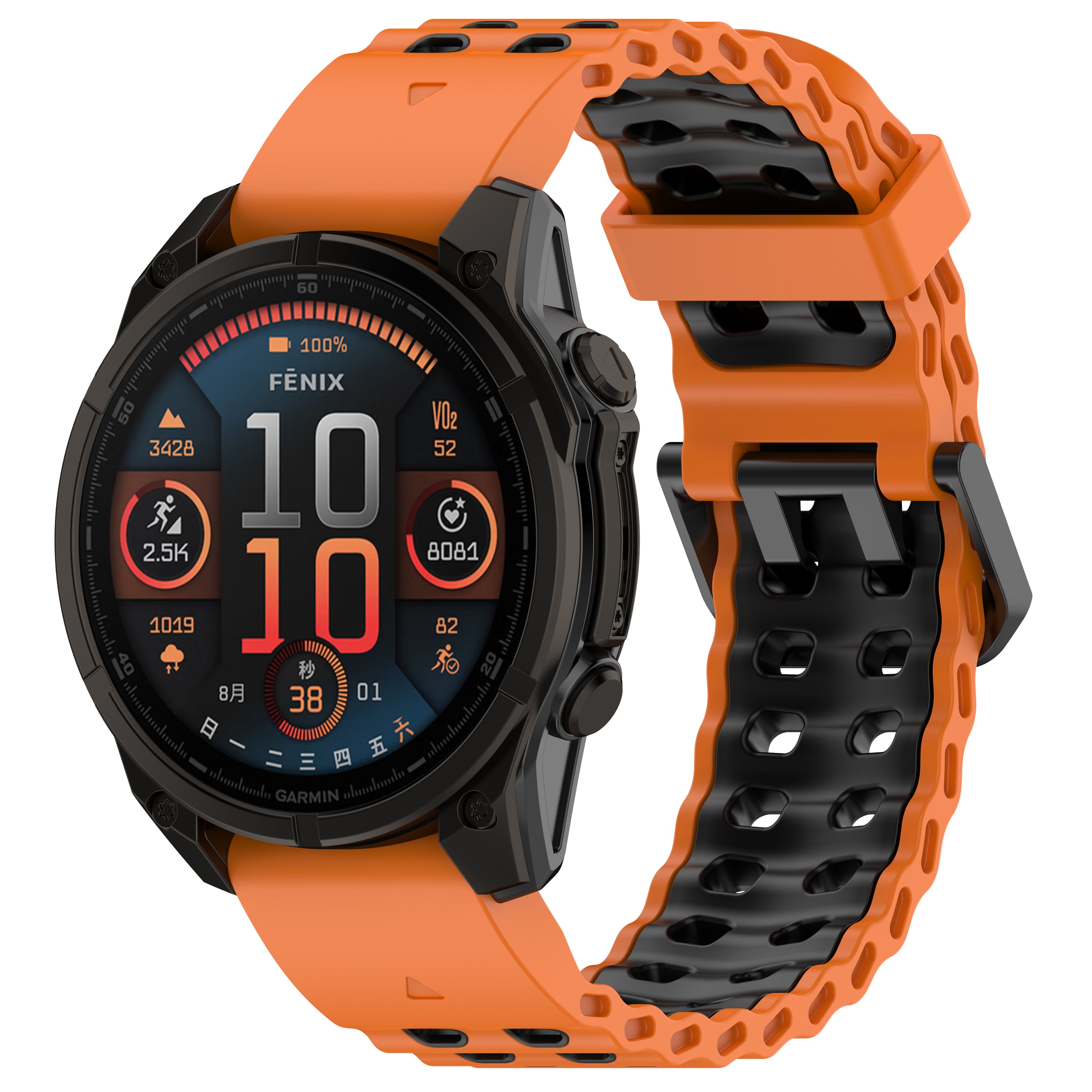 Garmin Descent G2 Wave Sport Strap (Orange/Black)