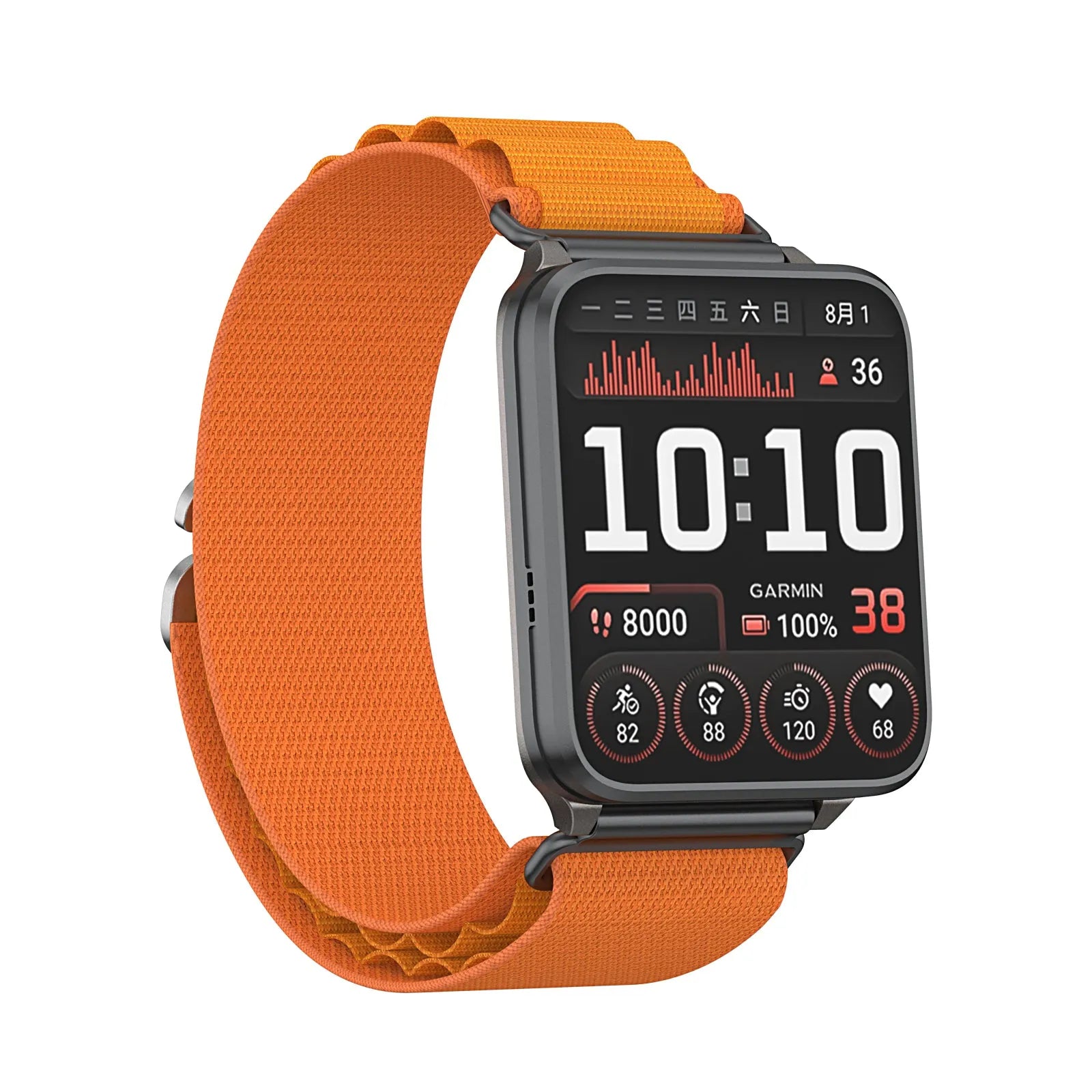 Correa nylon Alpine TicWatch Pro 5 Enduro (naranja)