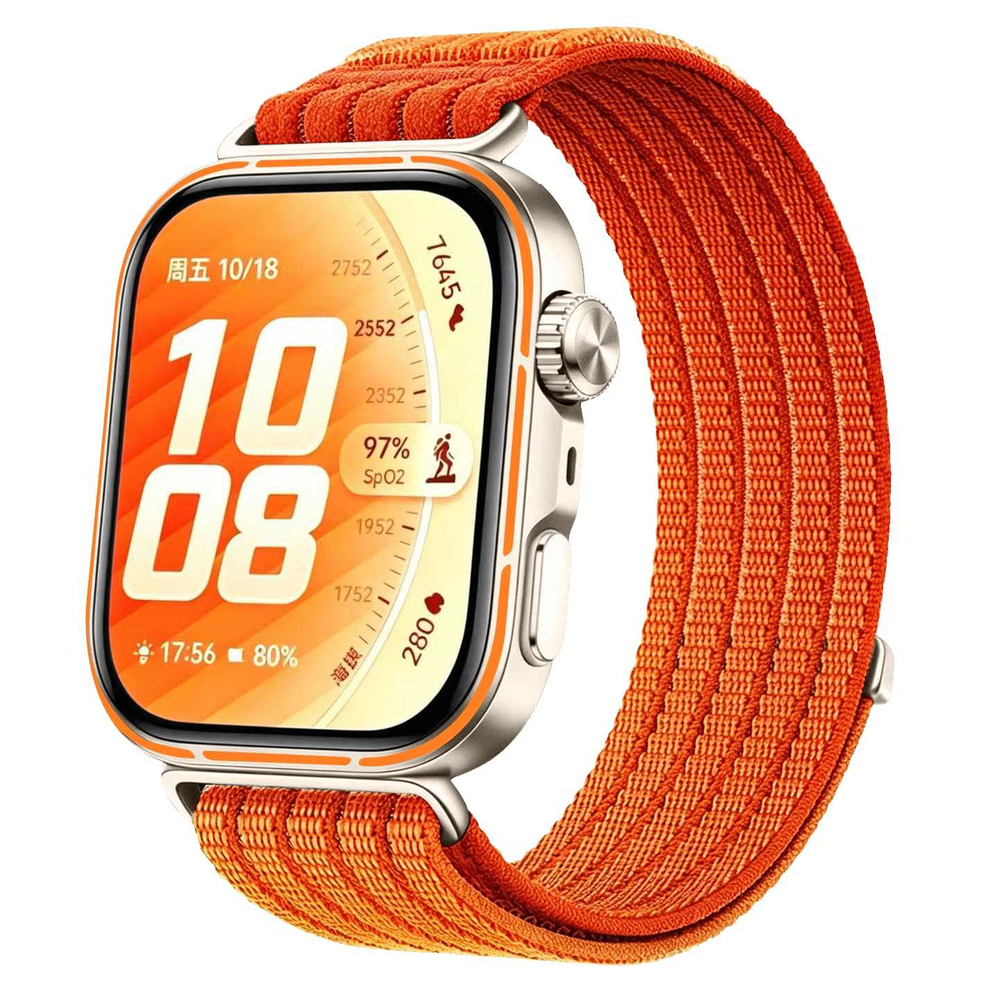 Huawei Watch Fit 4 Pro Ultra Thin Nylon Strap (Orange)