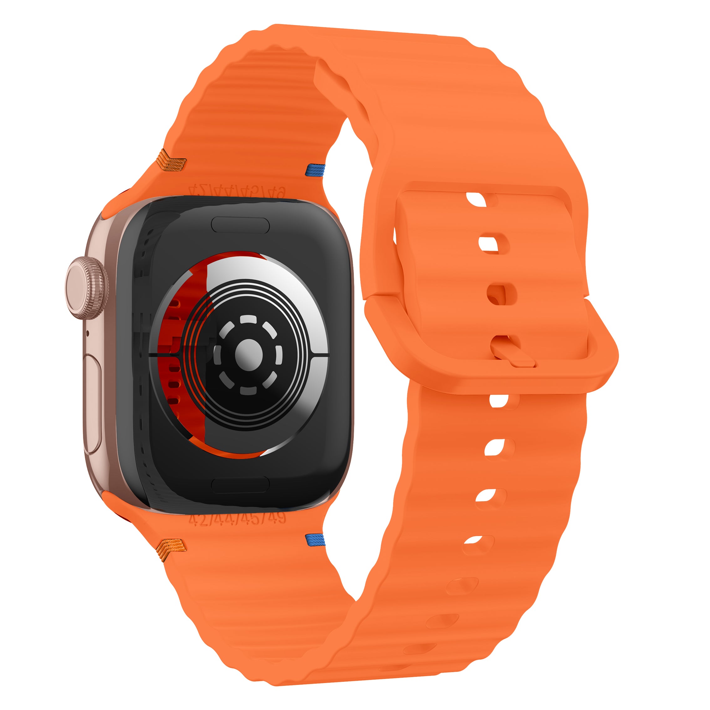 Apple Watch Wave Silicone Strap (Orange)