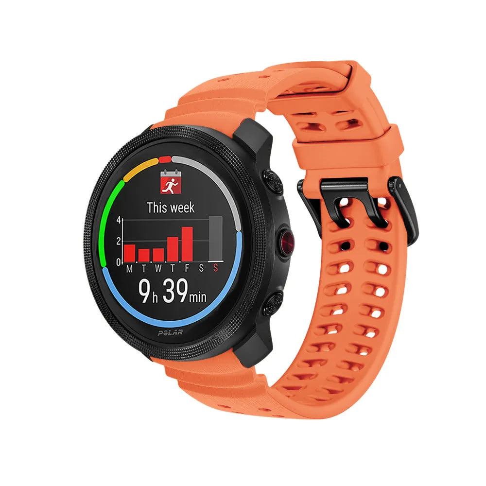 Polar Vantage M Silicone Grain Strap (Orange)