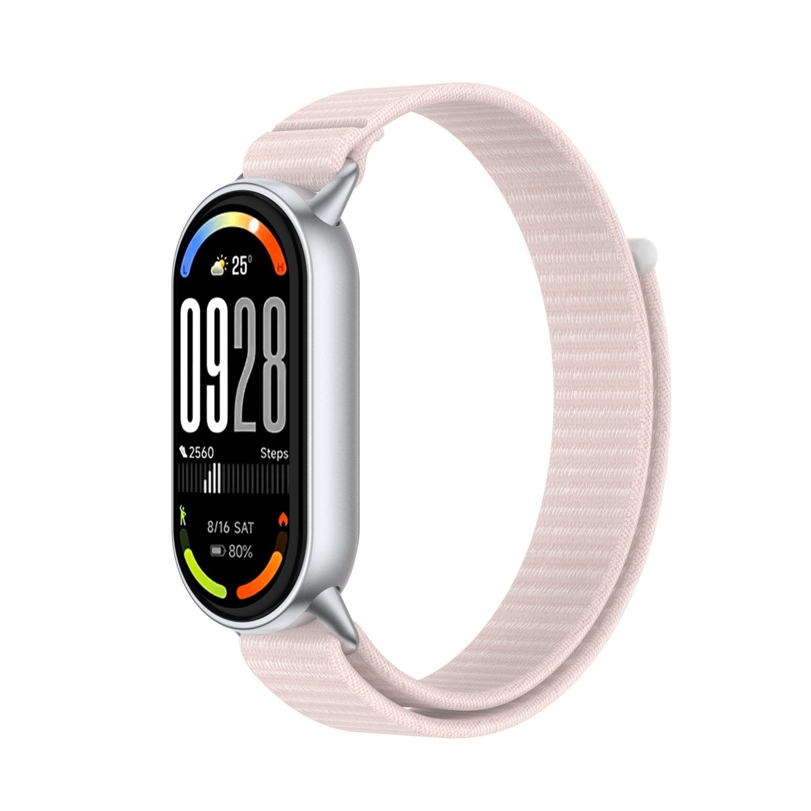 Correa nylon moderna Xiaomi Smart Band 10 (rosa claro)