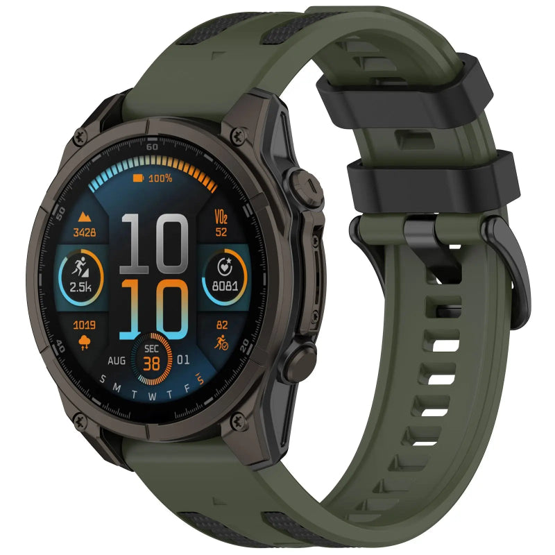 quickfit 22mm sport grain band green black
