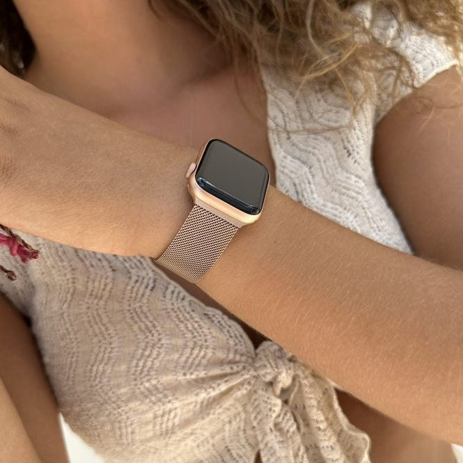 xoxo Wildhearts Apple Watch Milanese-Strap (Rose Gold)