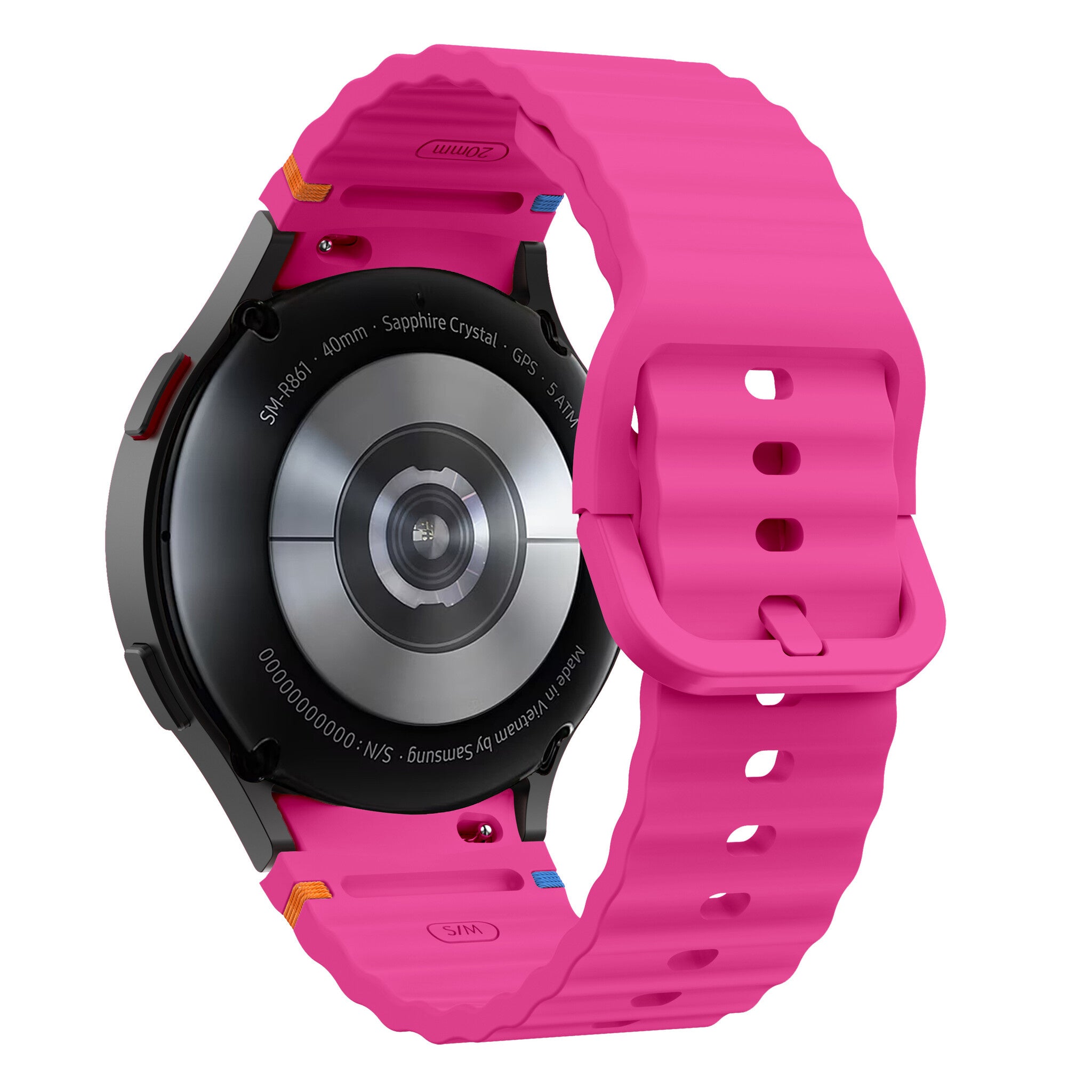 Samsung Galaxy Watch 4 44mm Wave Strap (Bright Pink)