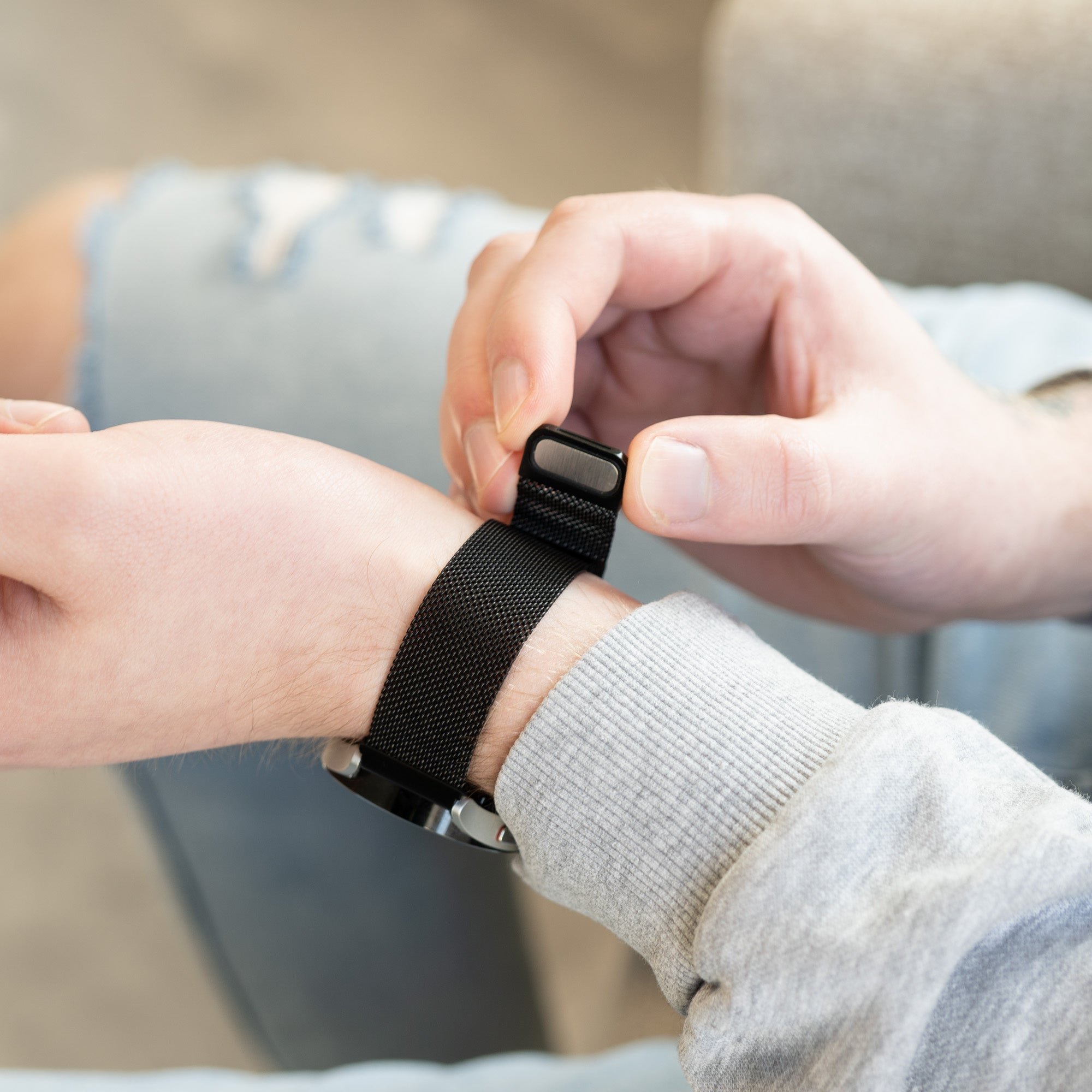 Correa milanesa Samsung Galaxy Watch 4 44mm (negra)