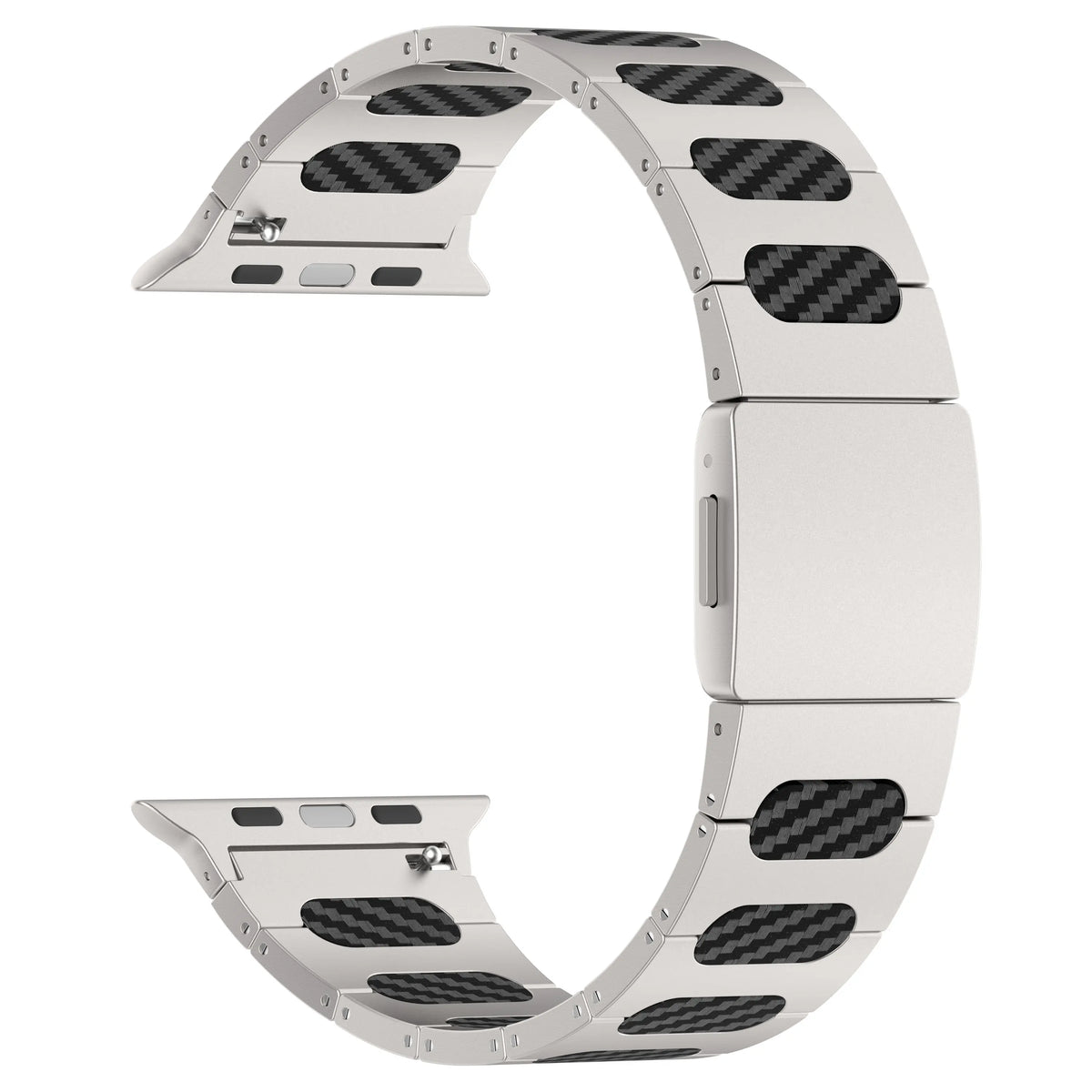 Apple Watch Ultra Refined Steel Hybrid Strap (Silver/Carbon)