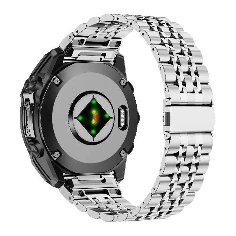Correa acero '7 beads' premium Garmin Quatix 8 Pro - 47mm (plata)