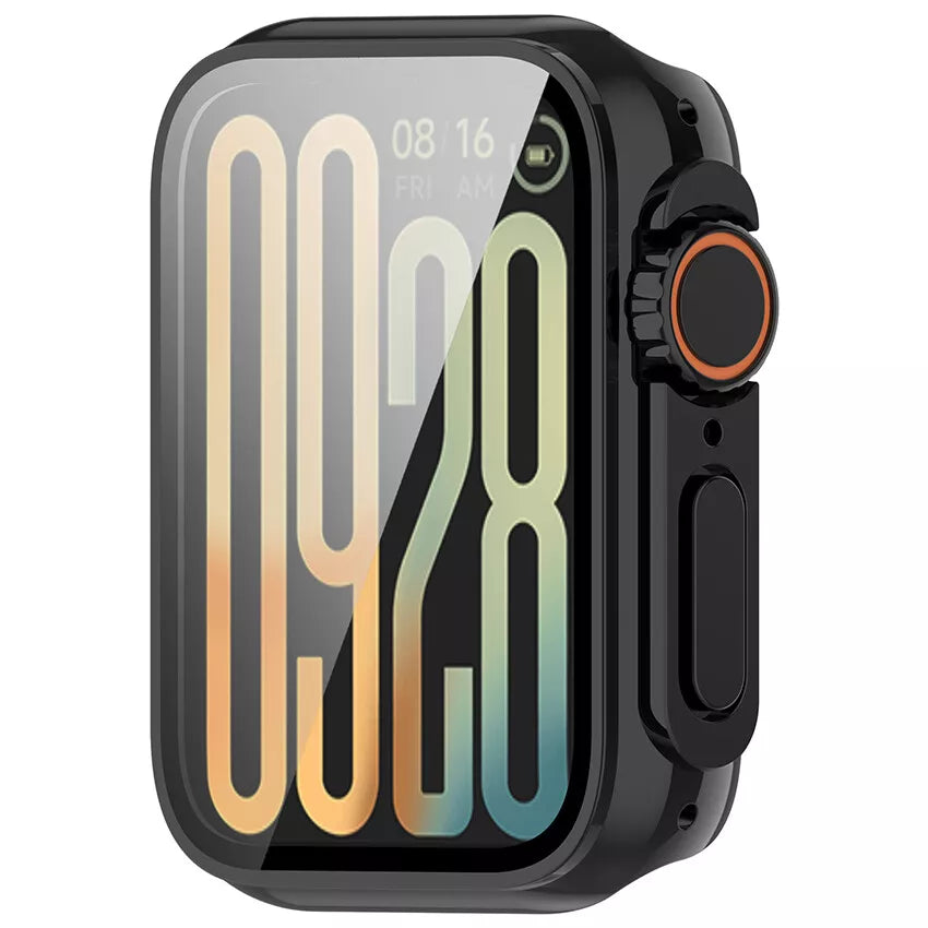 Funda rígida Xiaomi Smart Band 9 Pro con cristal (negra)