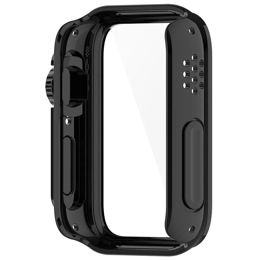 Funda rígida Xiaomi Smart Band 9 Pro con cristal (negra)