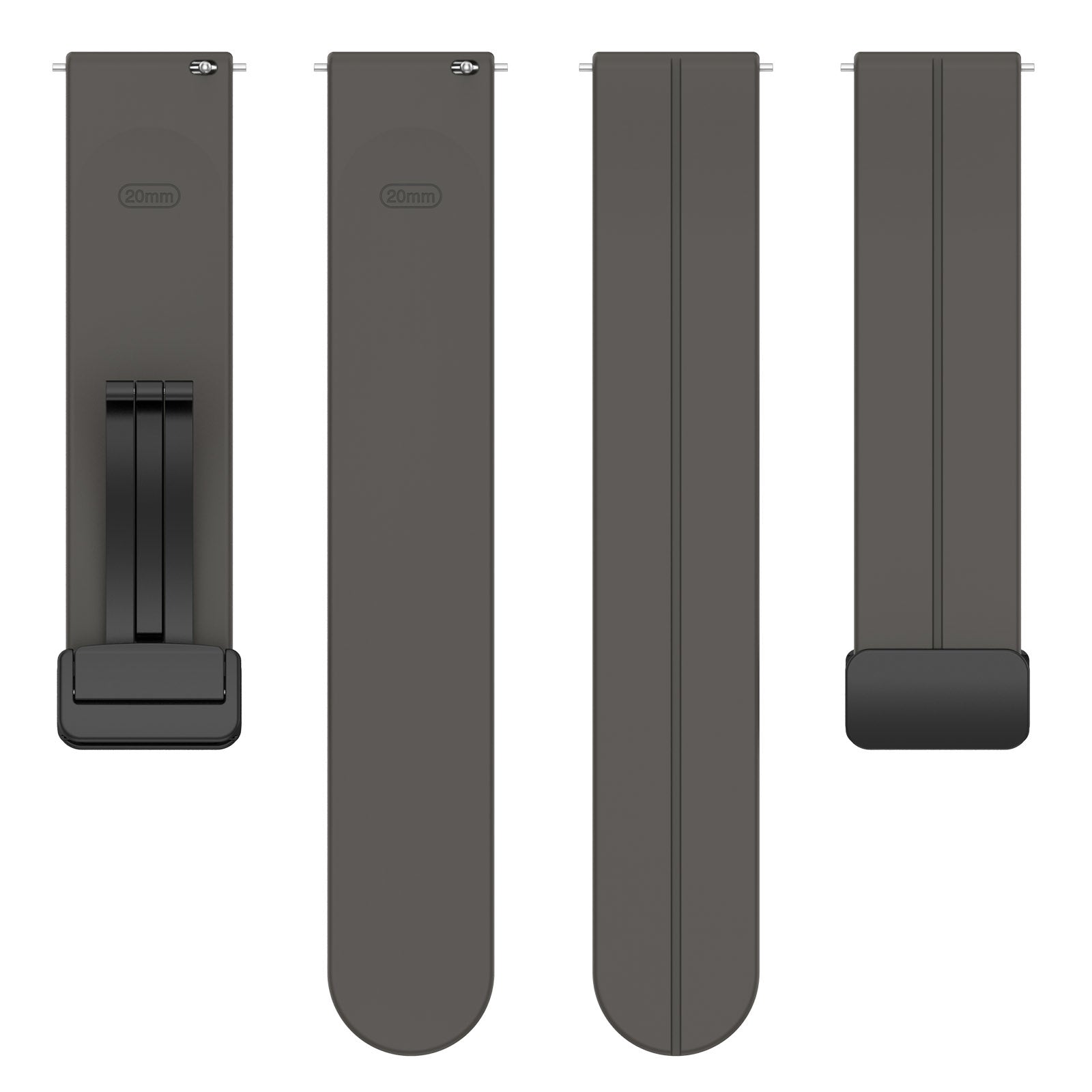 Withings Steel HR Sport D-Buckle Silicone Strap (Dark Grey)