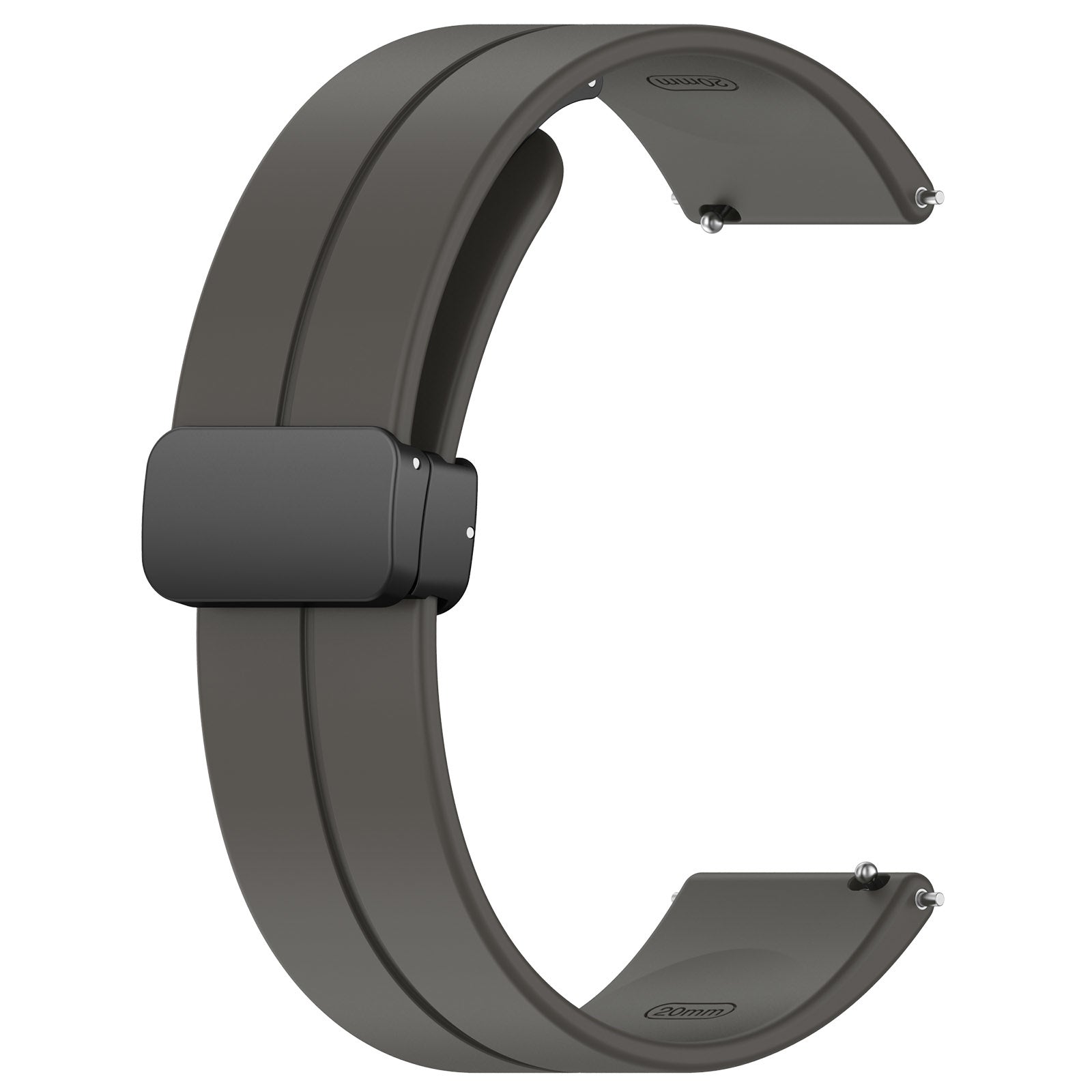 Coros Pace 2 D-Buckle Silicone Strap (Dark Grey)