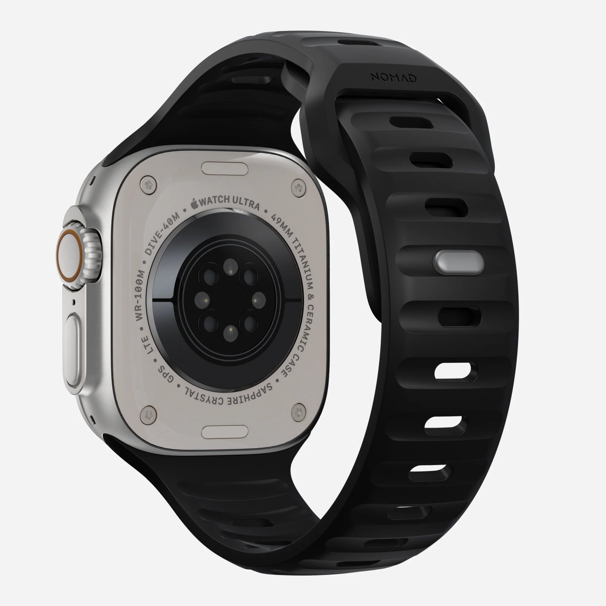 Nomad Correa silicona deportiva Apple Watch (negro)