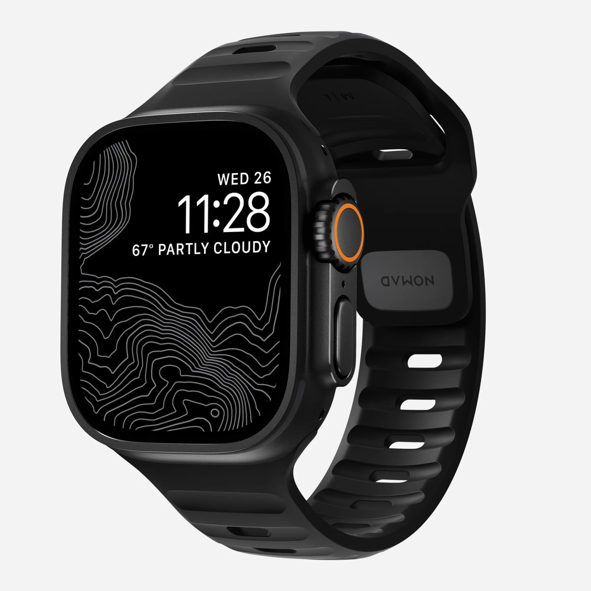 Nomad Correa silicona deportiva Apple Watch (negro)