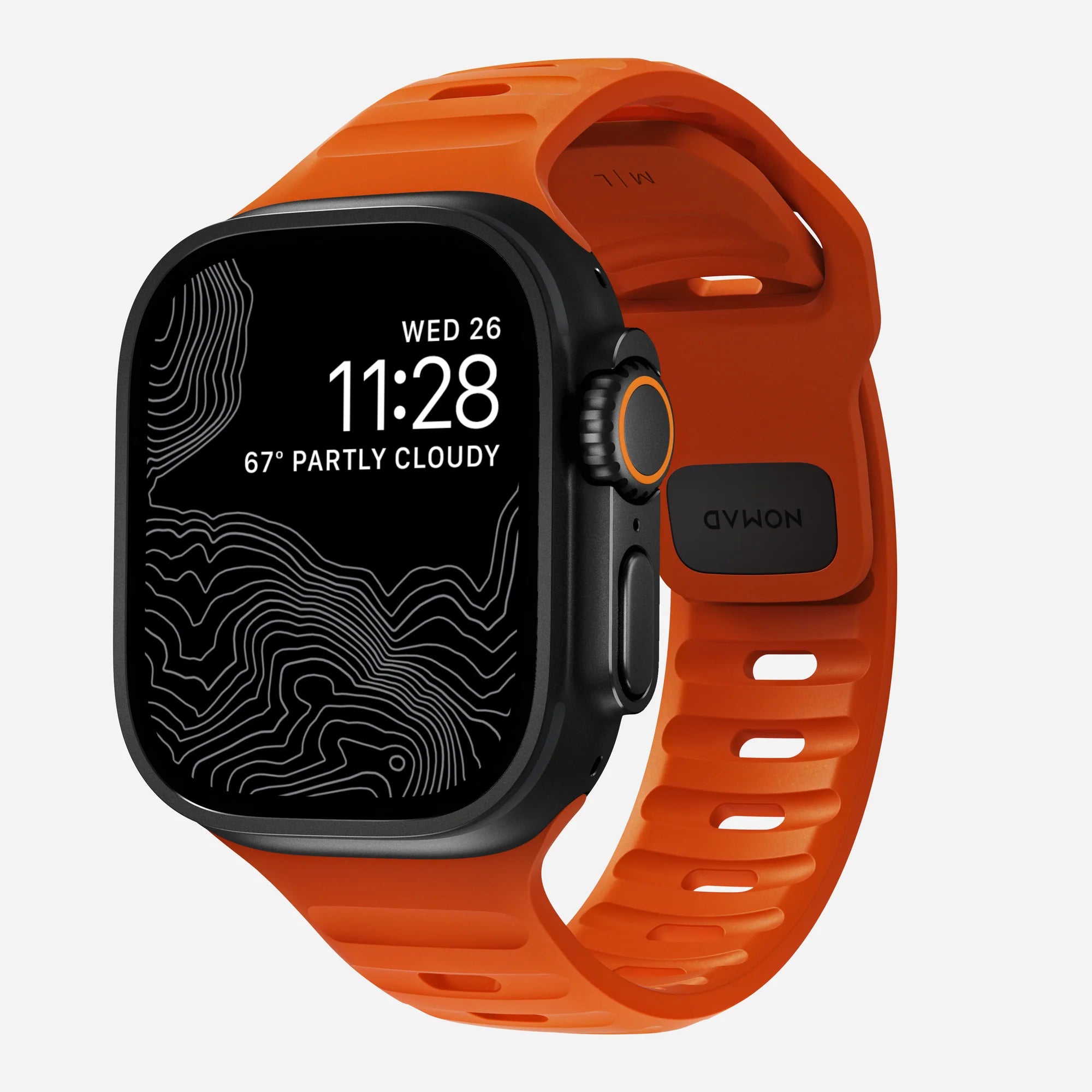 Nomad Correa silicona deportiva Apple Watch (ultra naranja)
