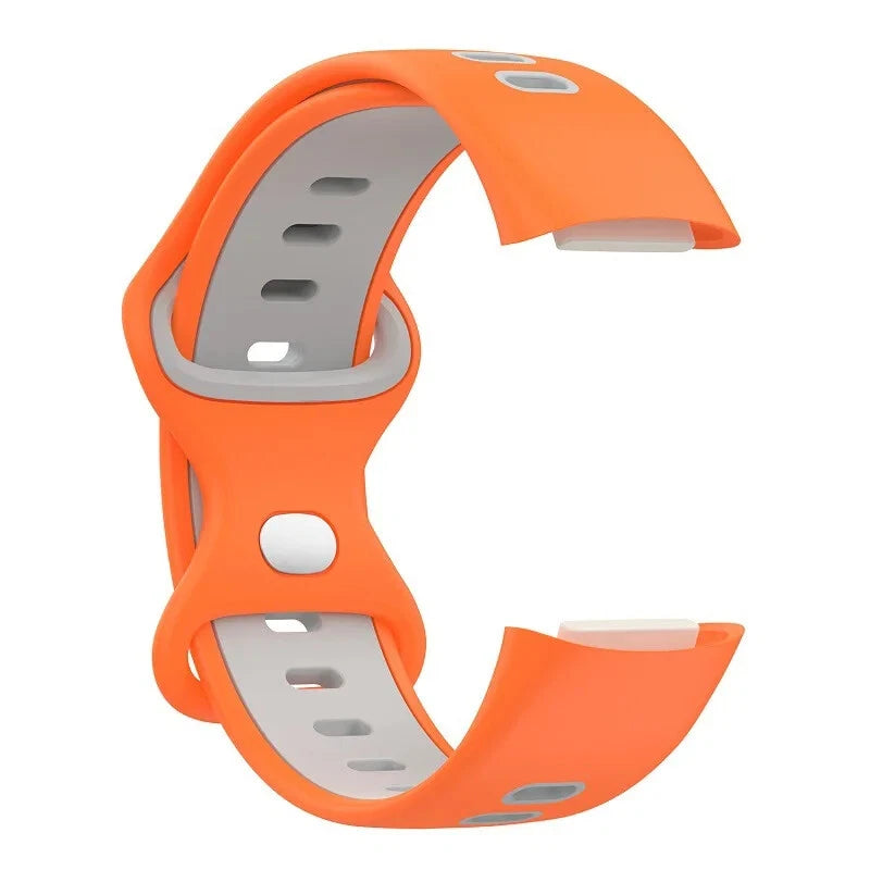 Correa deportiva Fitbit Charge 6 (naranja/gris)