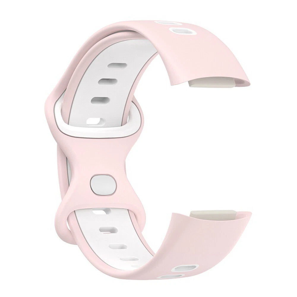 Fitbit Charge 6 Sport Strap (Pink/White)