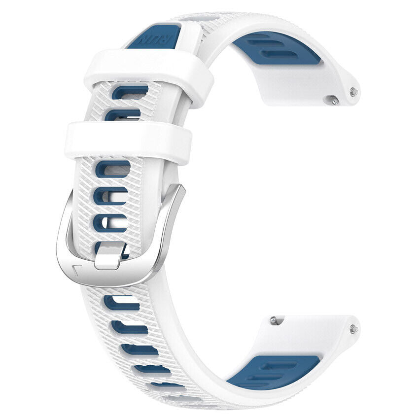Correa deportiva con hebilla Garmin Approach S40 (blanco/azul)