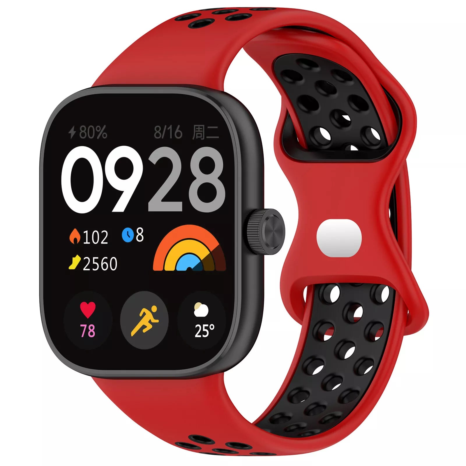 Correa deportiva Xiaomi Smart Band 8 Pro (rojo/negra)