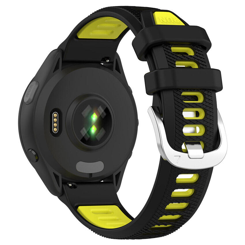 Correa deportiva con hebilla Garmin Forerunner 570 - 42mm (negro/amarillo)