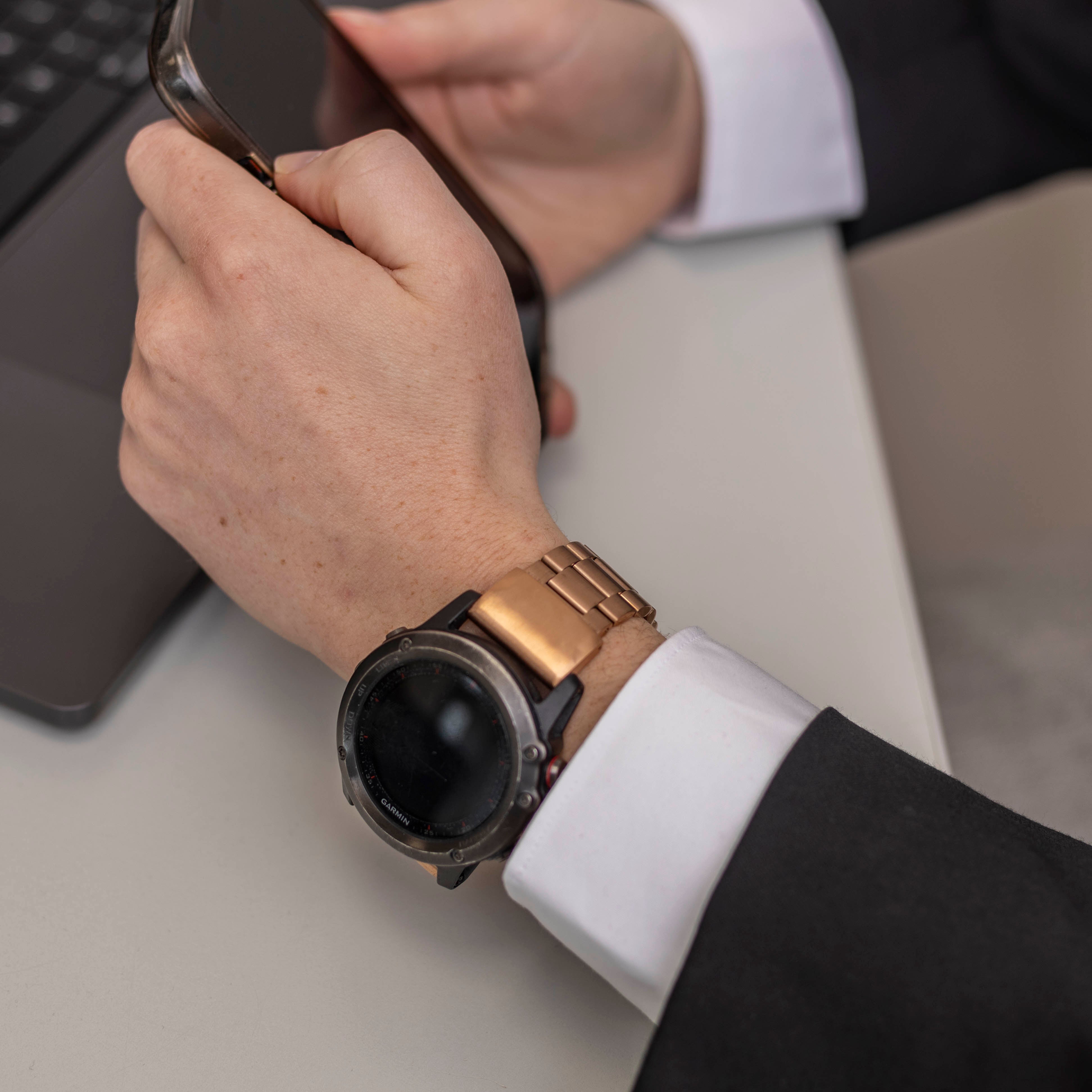 Correa acero Garmin Enduro 1 / 2 / 3 (oro rosa)