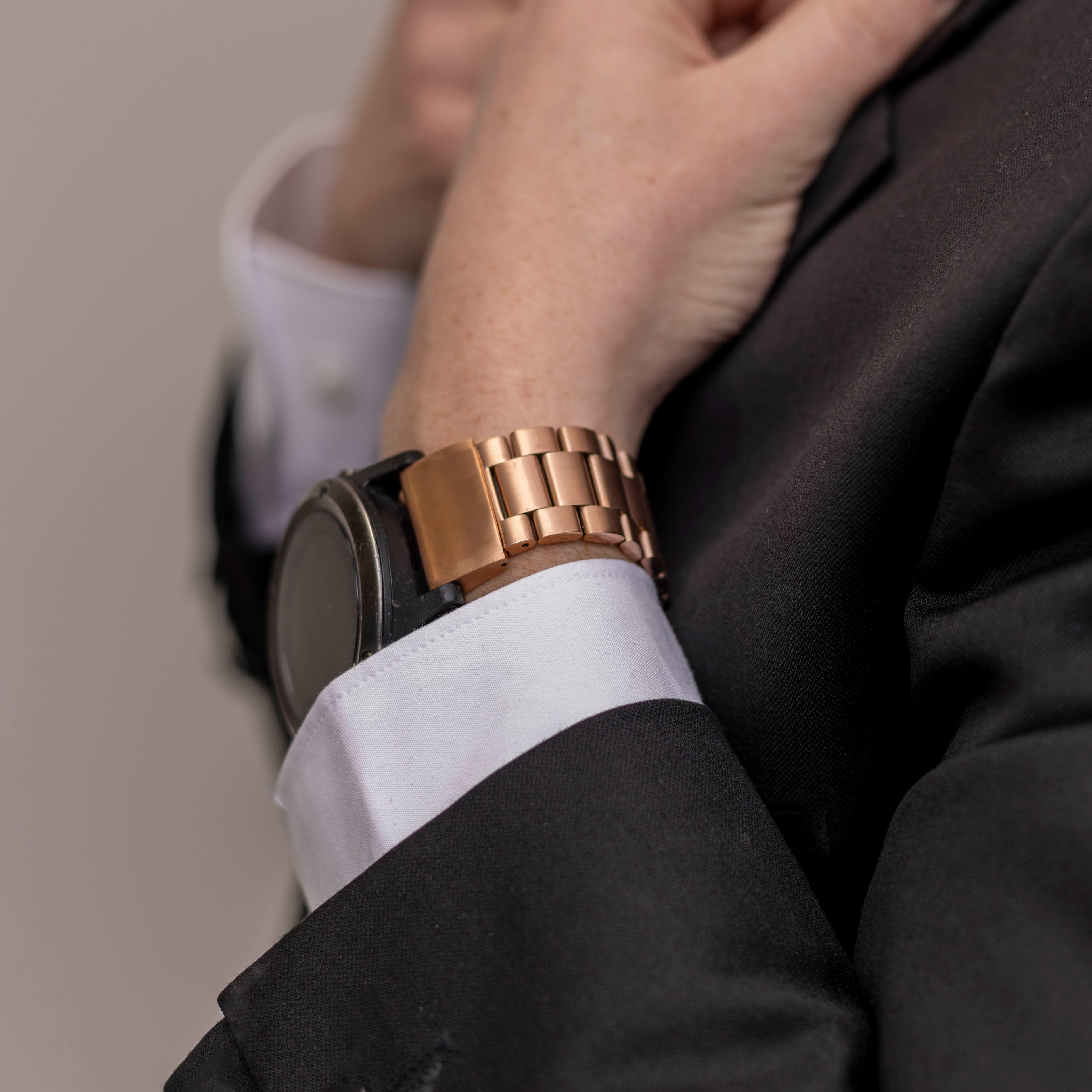 Correa acero Garmin Fenix 5x/6x (oro rosa)