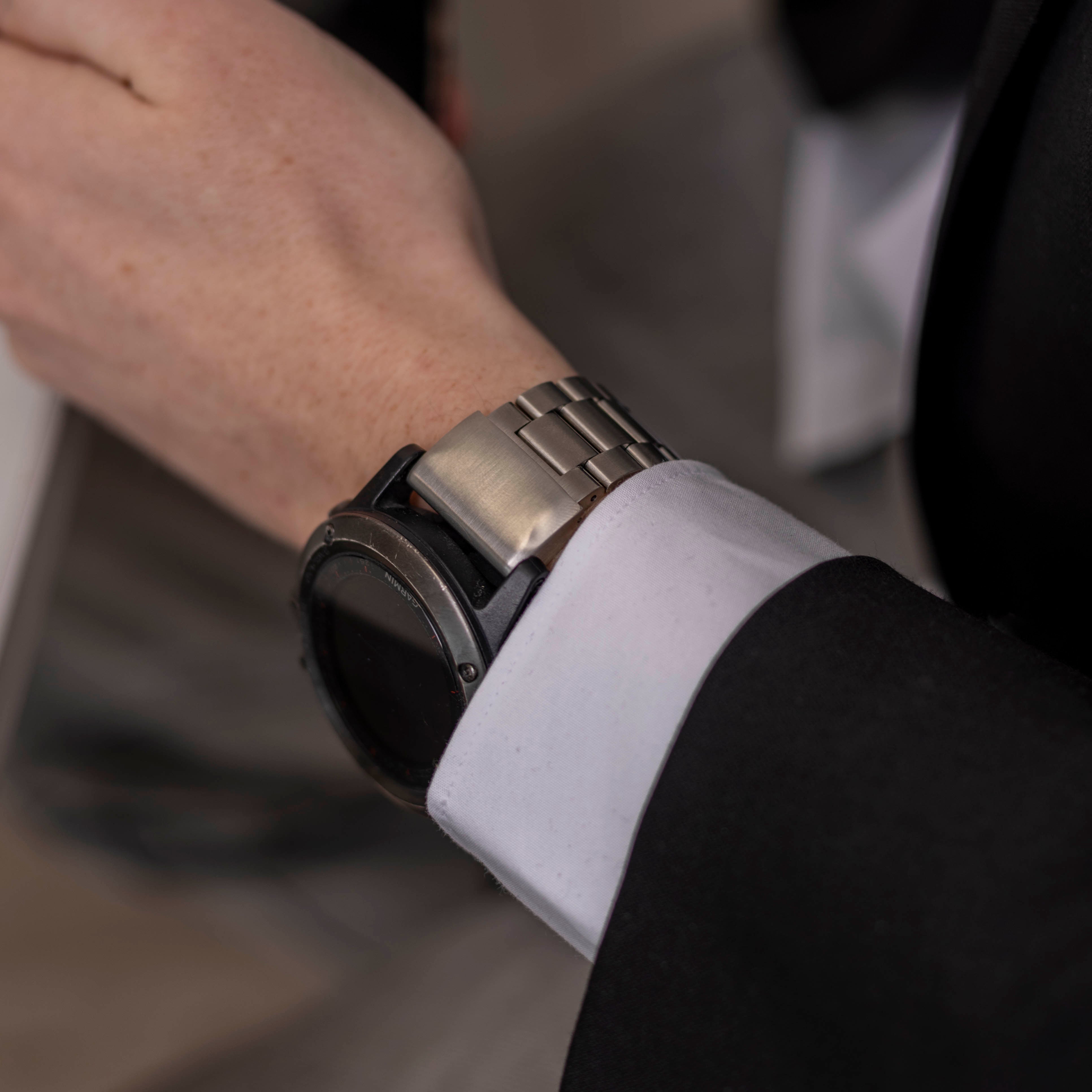 Correa acero Garmin Fenix 7x (plata)