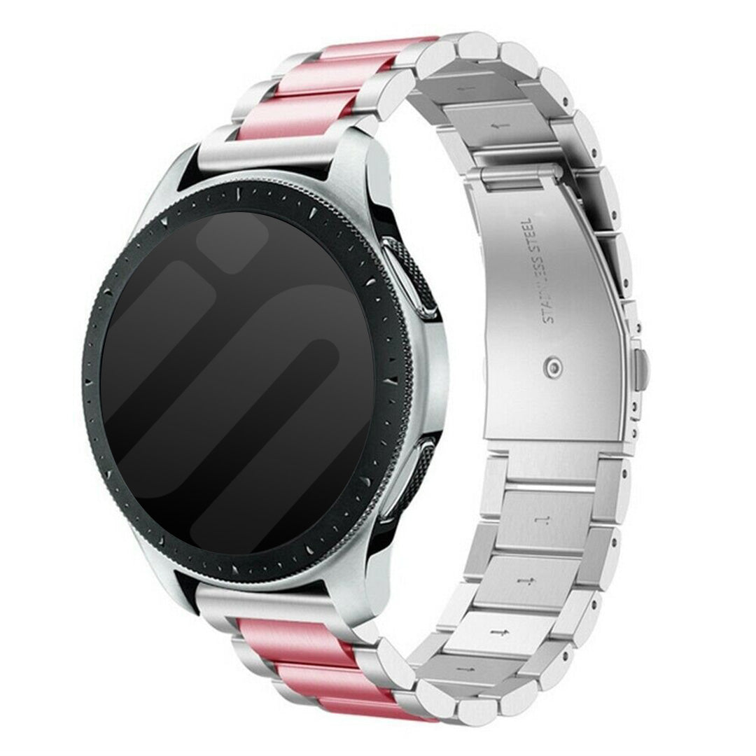 Correa acero Garmin Vivoactive 6 (plateado/rosa)