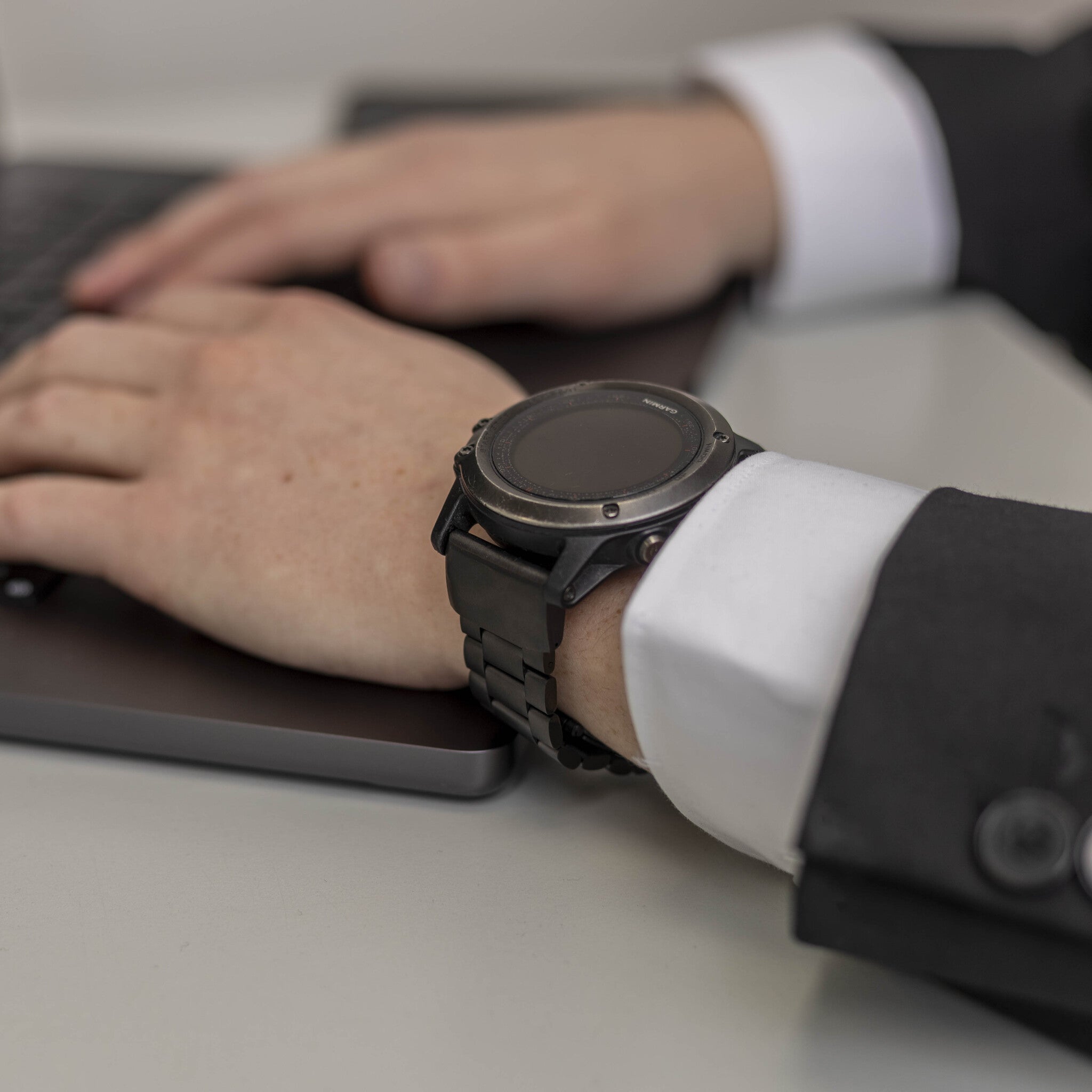 Bandz Correa acero 'Classic' Garmin Quatix 8 - 51mm (negro)