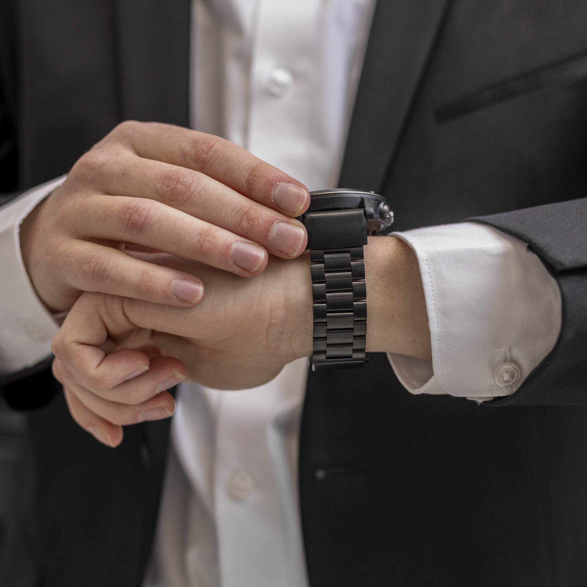 Bandz Correa acero 'Clásico' Garmin Instinct E - 45mm (negra)