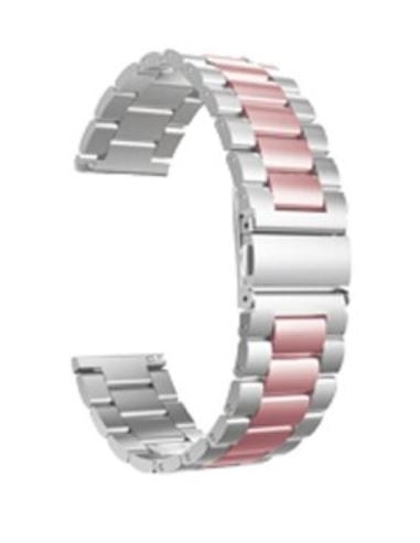 Garmin Forerunner 255s Steel Strap (Silver/Pink)