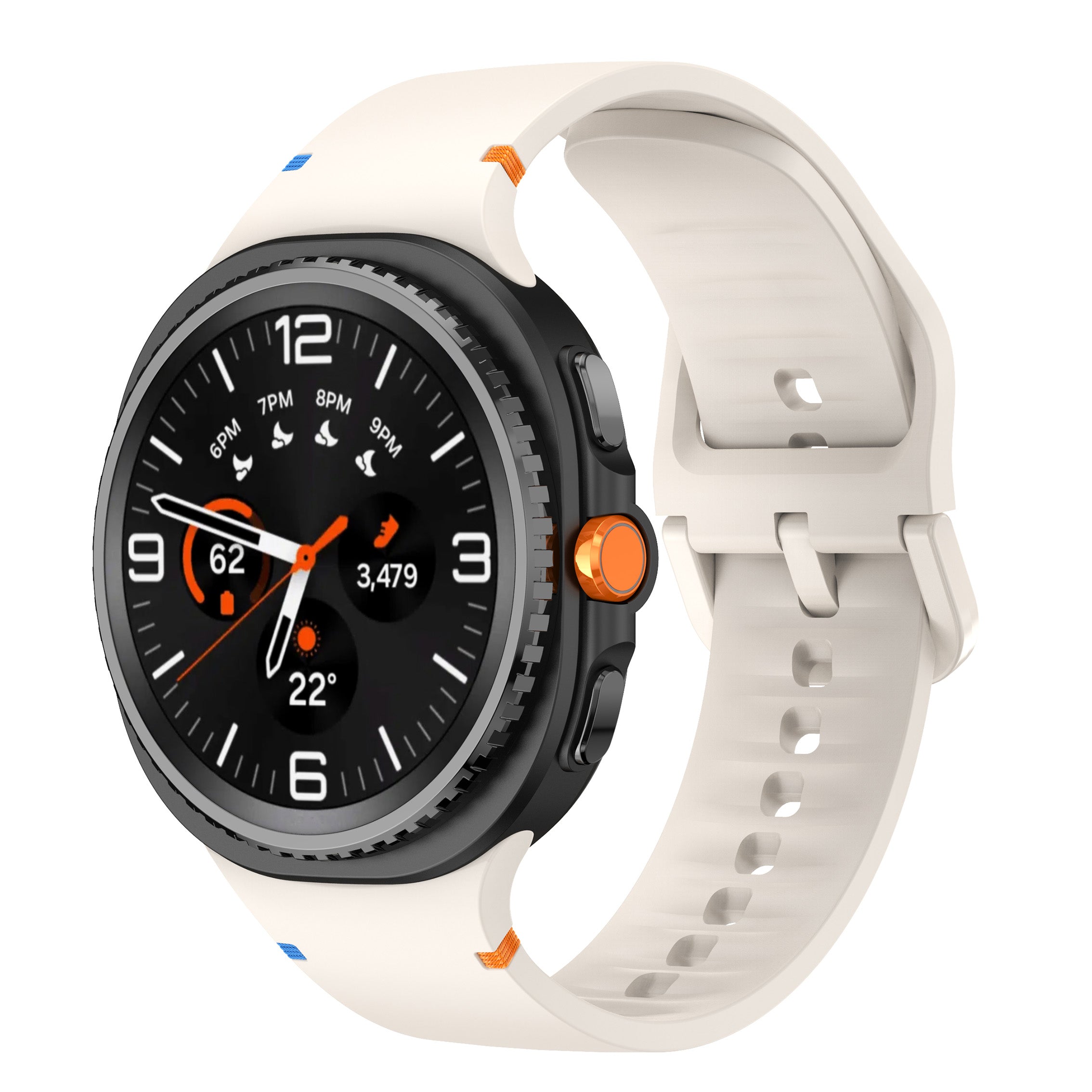Correa silicona Samsung Galaxy Watch 8 Classic (blanco estrella)