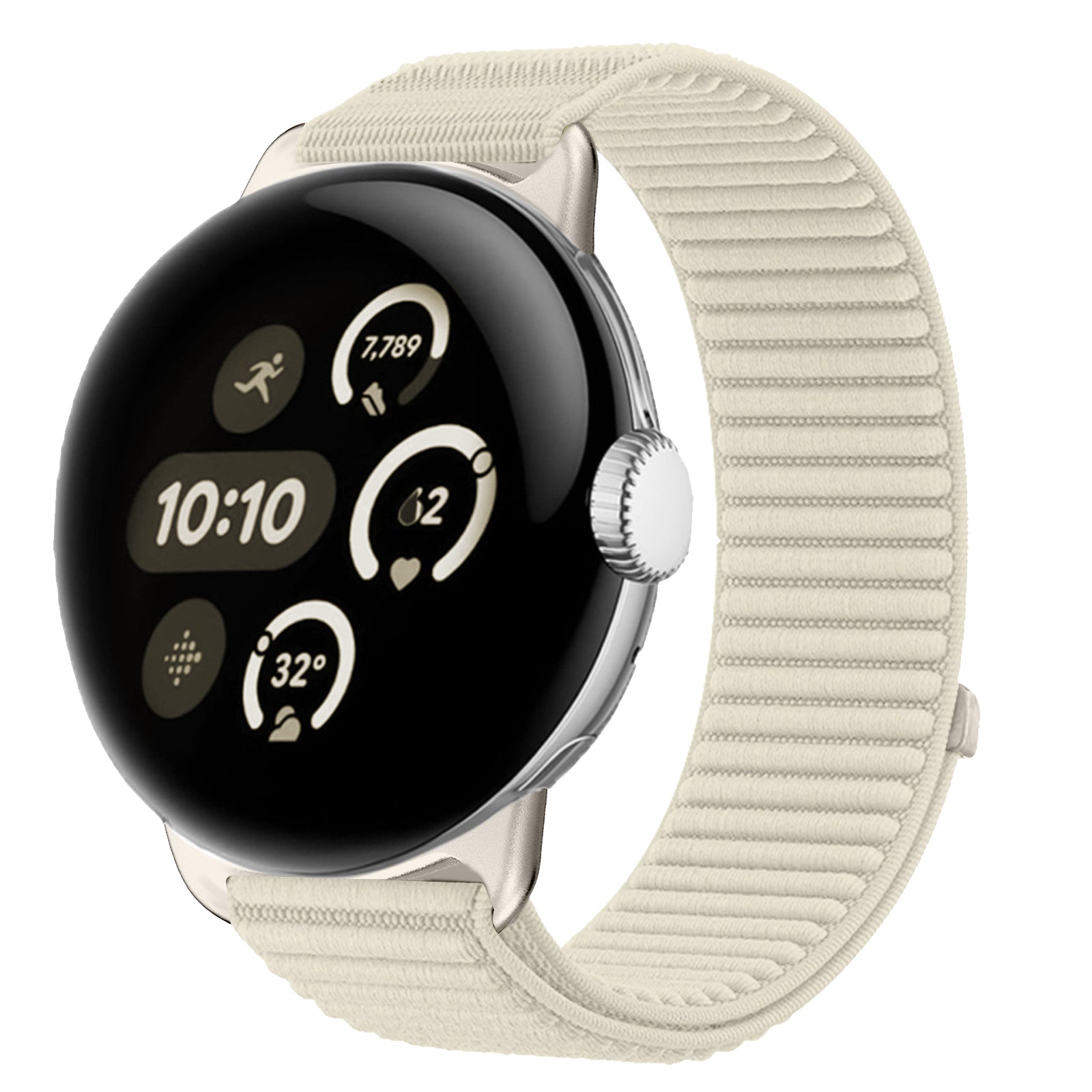 Correa nylon ondulada Google Pixel Watch 3 - 41mm (blanco estrella)