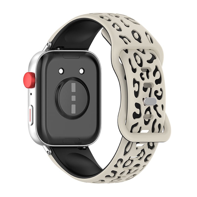 Correa silicona con estampado leopardo Huawei Watch Fit 3 (blanco estrella/negro)