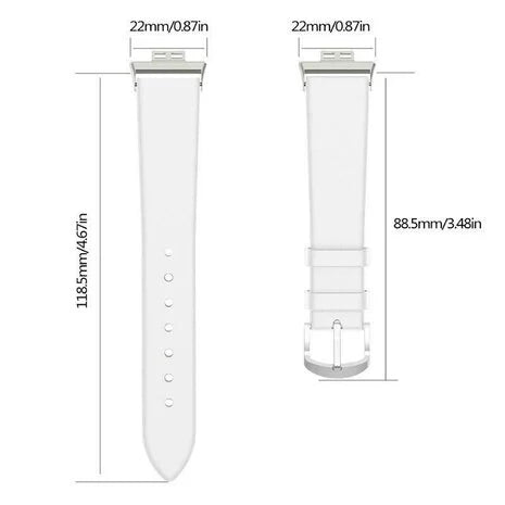 Correa cuero Huawei Watch Fit SE (blanca)