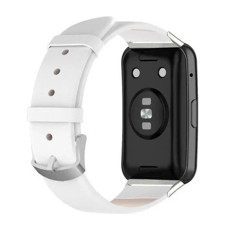 Correa cuero Huawei Watch Fit SE (blanca)
